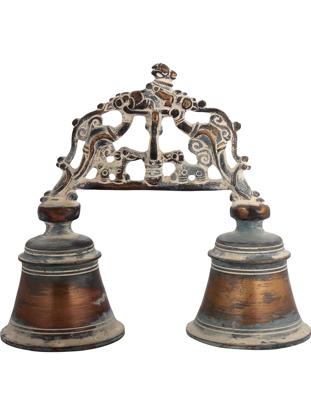 

Exotic India 8" Nandi for Abhisheka with Shiva Linga in Brass, Multi