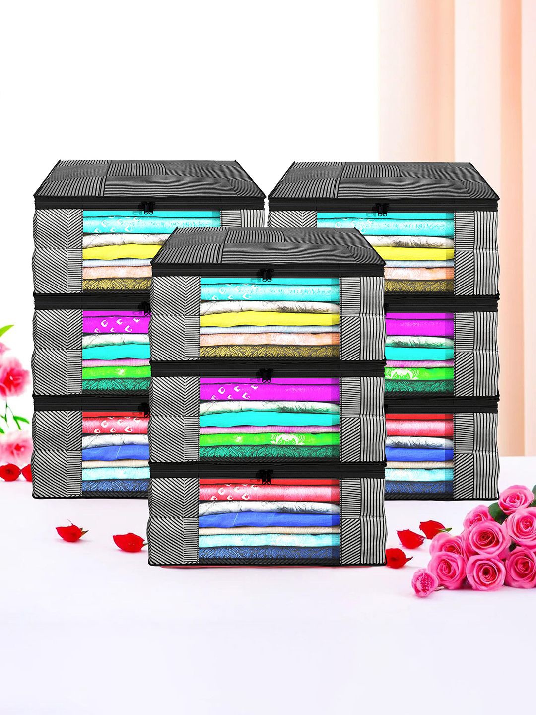 

Kuber Industries Grey Set of 9 Regular Drawer Organiser Organisers