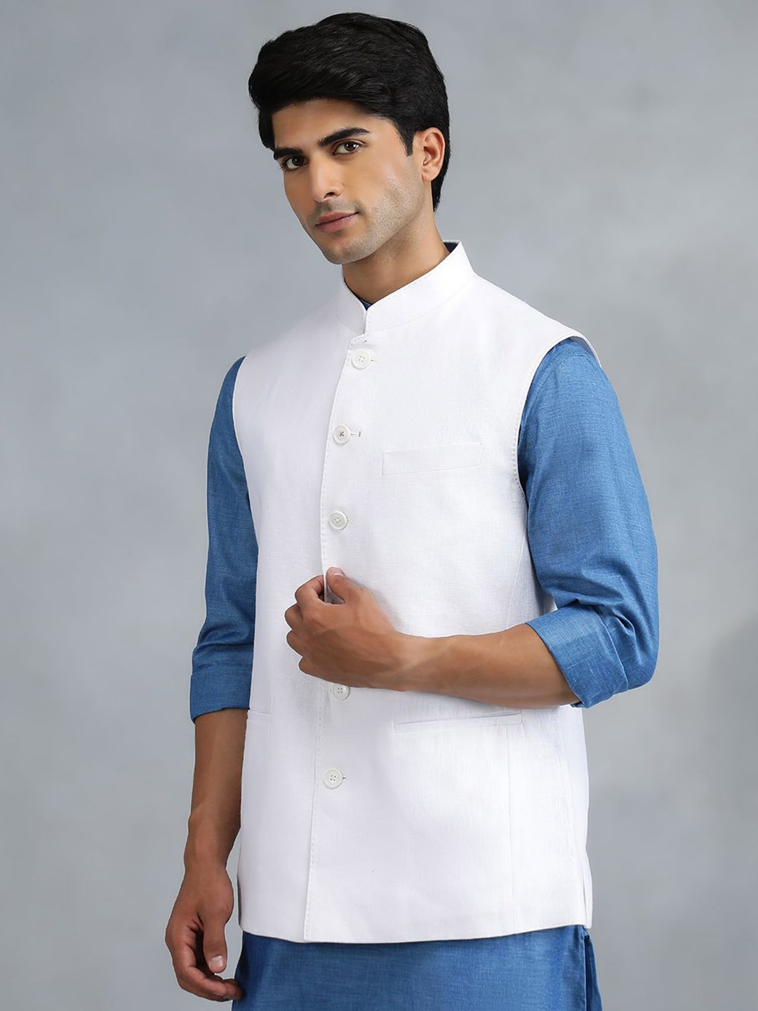 

MODI JACKET Men Denim Jacket, White