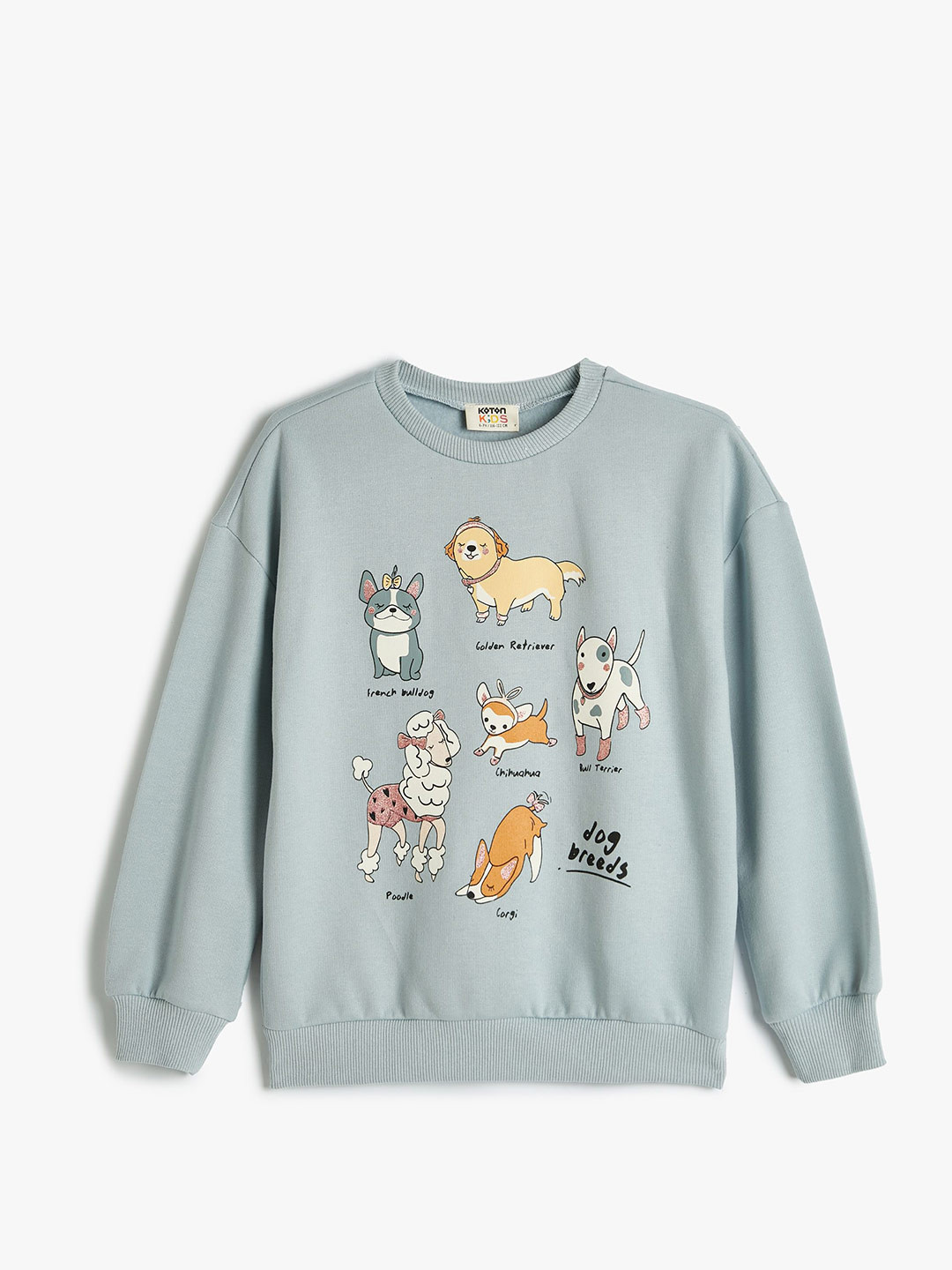 

Koton Girls Graphic Printed Sweatshirt, Blue