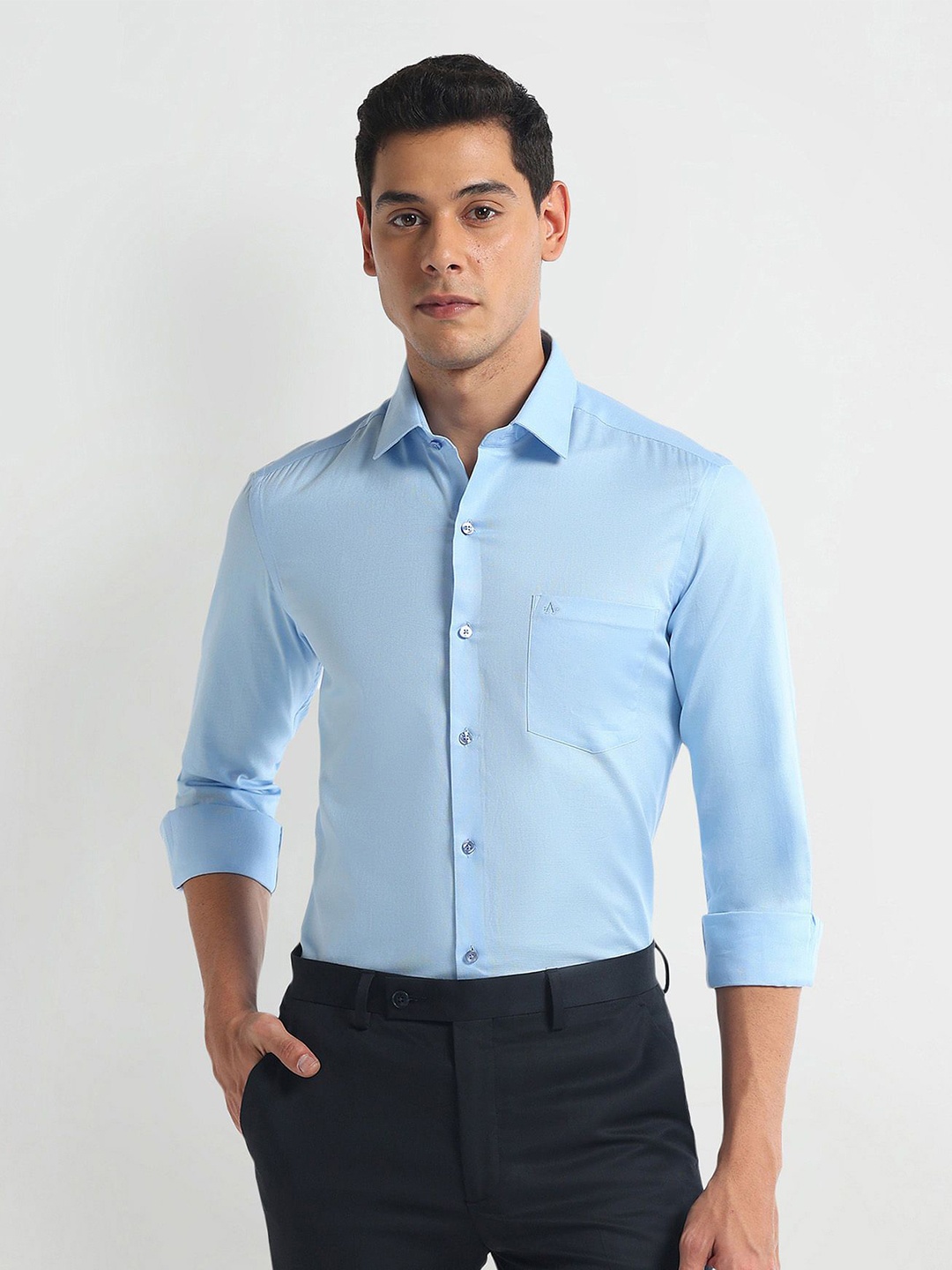 

Arrow Men Slim Fit Opaque Formal Shirt, Purple