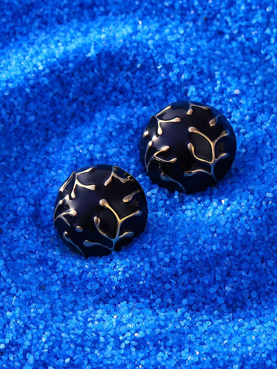 

SOHI Contemporary Studs Earrings, Black