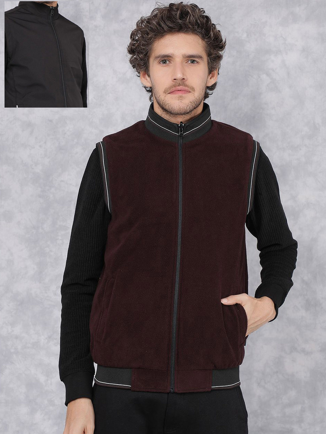 

Crimsoune Club Men Reversible Sporty Jacket, Black
