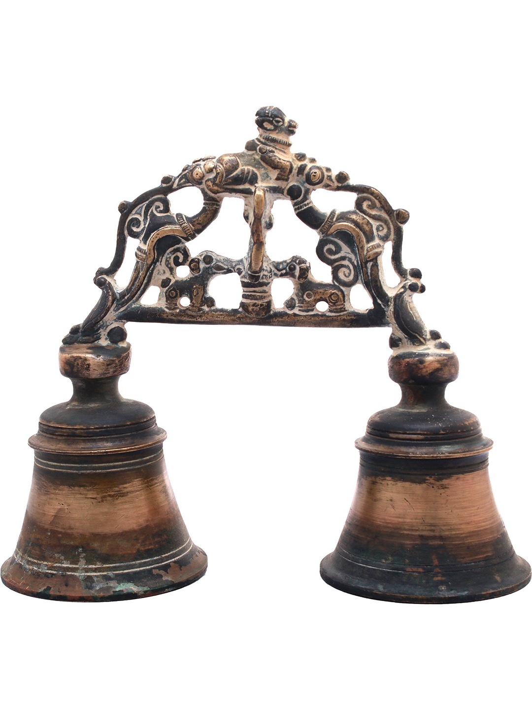 

Exotic India 8" Nandi for Abhisheka with Shiva Linga in Brass - Made in India, Black