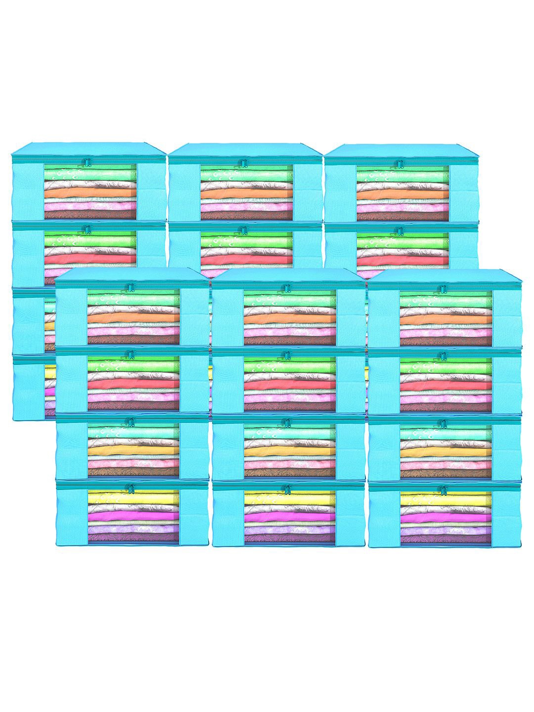 

Kuber Industries Blue Set of 24 Regular Drawer Organiser Organisers