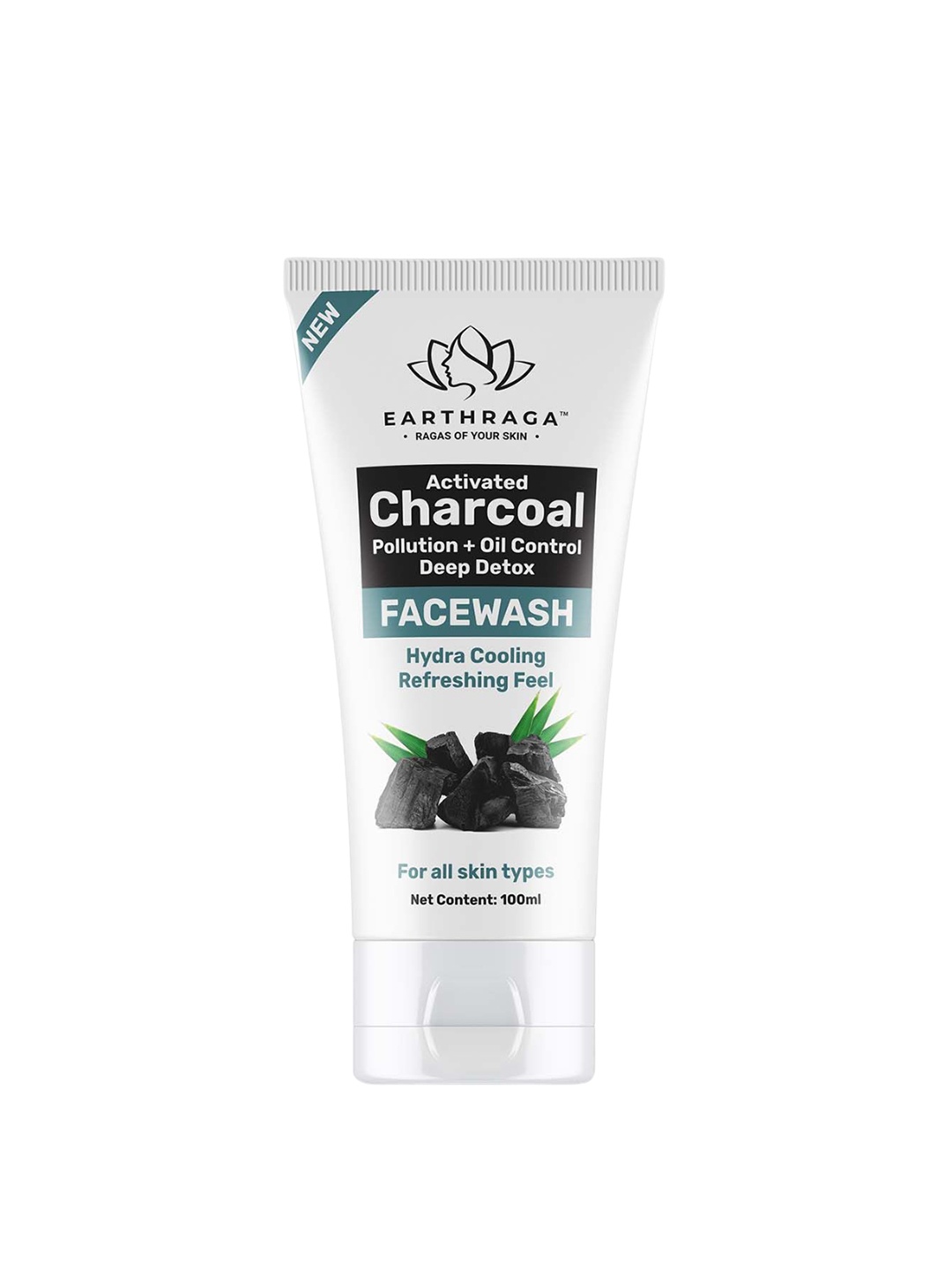 

Earthraga Activated Charcoal Pollution & Oil Control Deep Detox Face Wash - 100ml, White