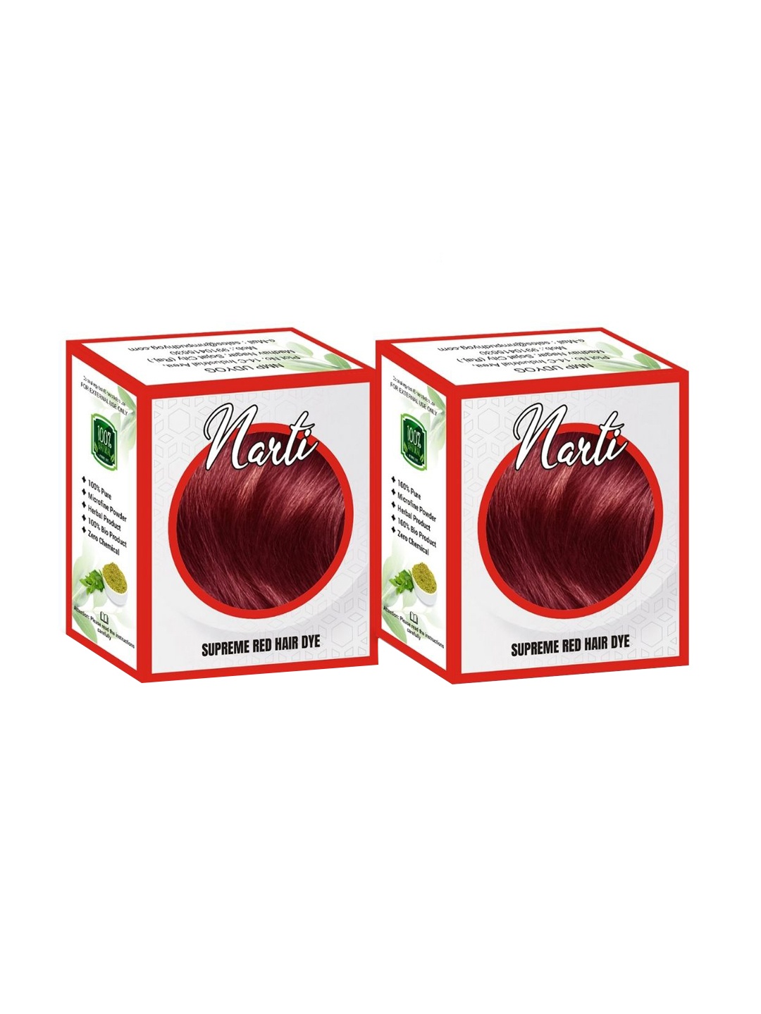 

NARTI Set Of 2 Nourishing Henna Hair Color- Supreme Red- 60g Each