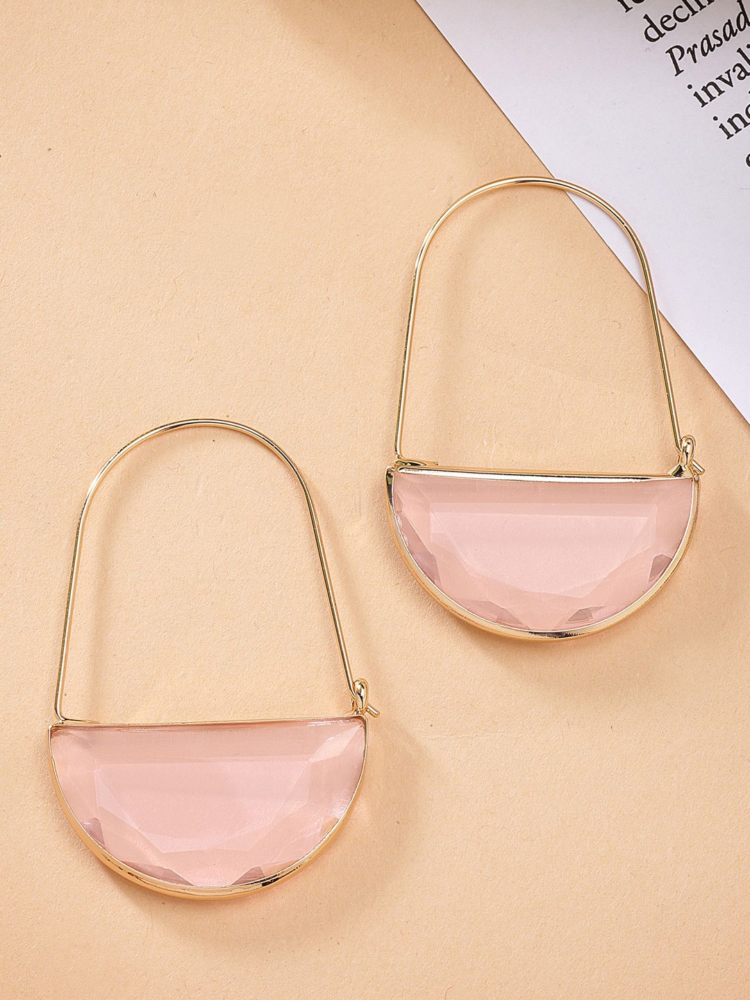 

Bohey by KARATCART Contemporary Hoop Earrings, Pink