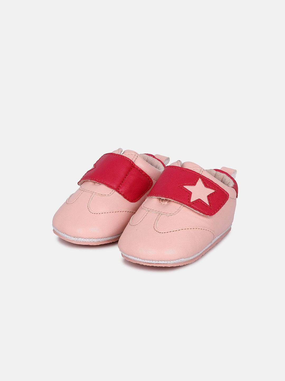 

MINI KLUB Girls Woven Design PU Sneakers, Pink