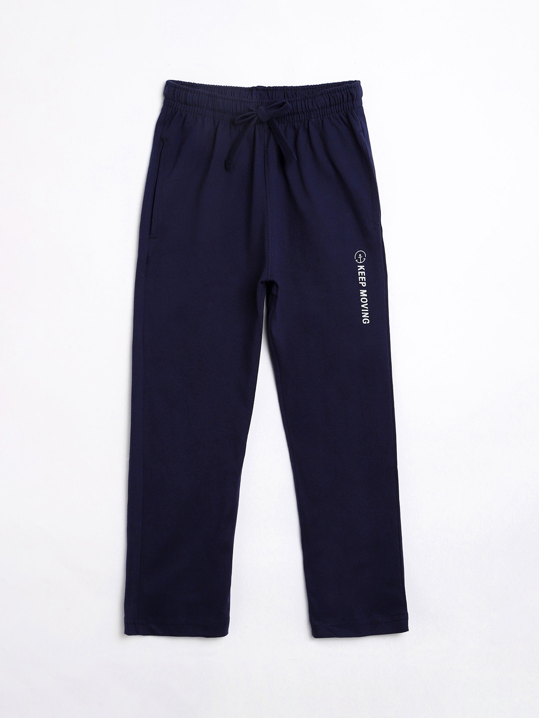 

Campana Boys Pure Cotton Straight-fit Track Pants, Navy blue