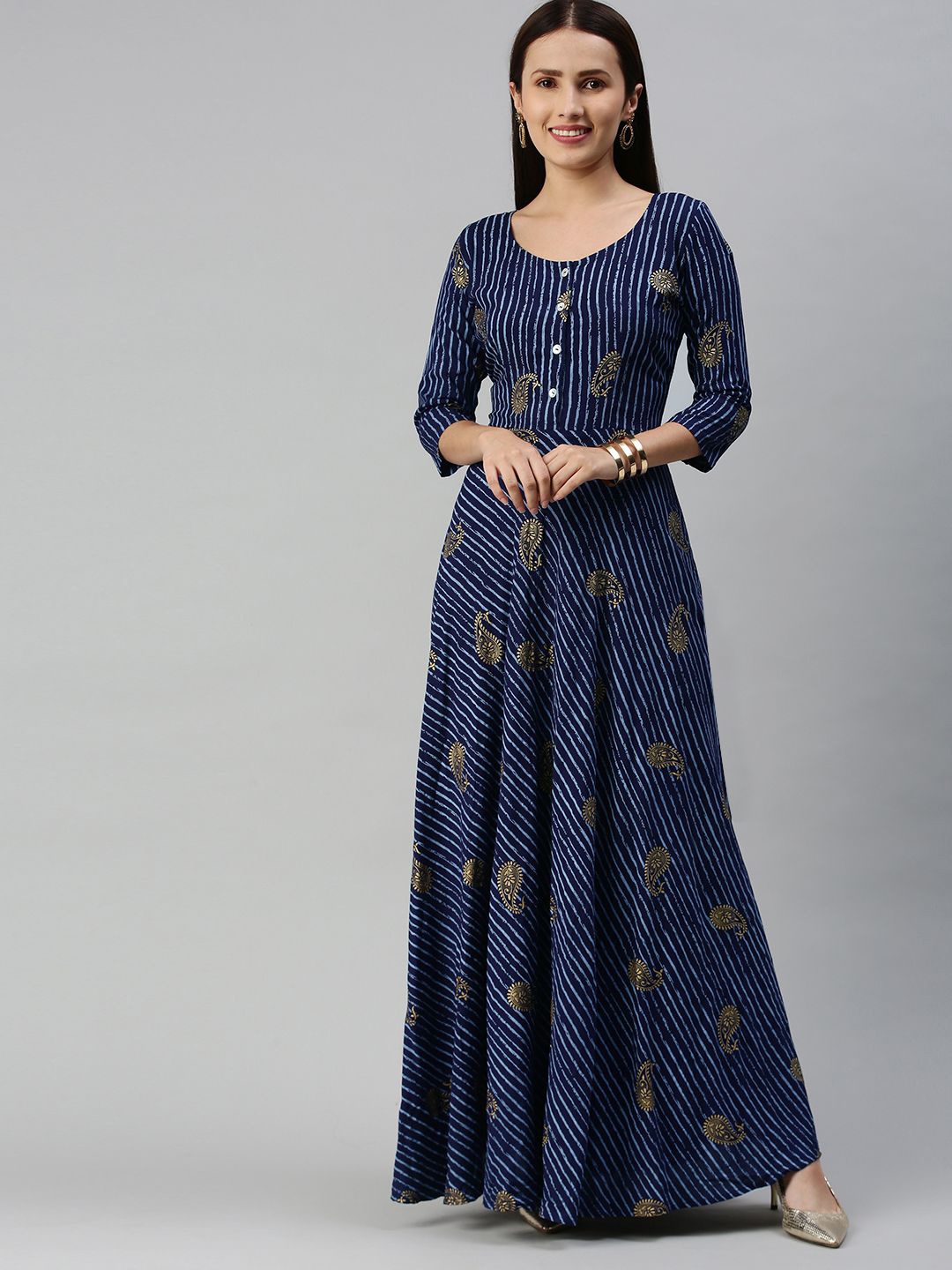 

Swishchick Print Maxi Dress, Blue