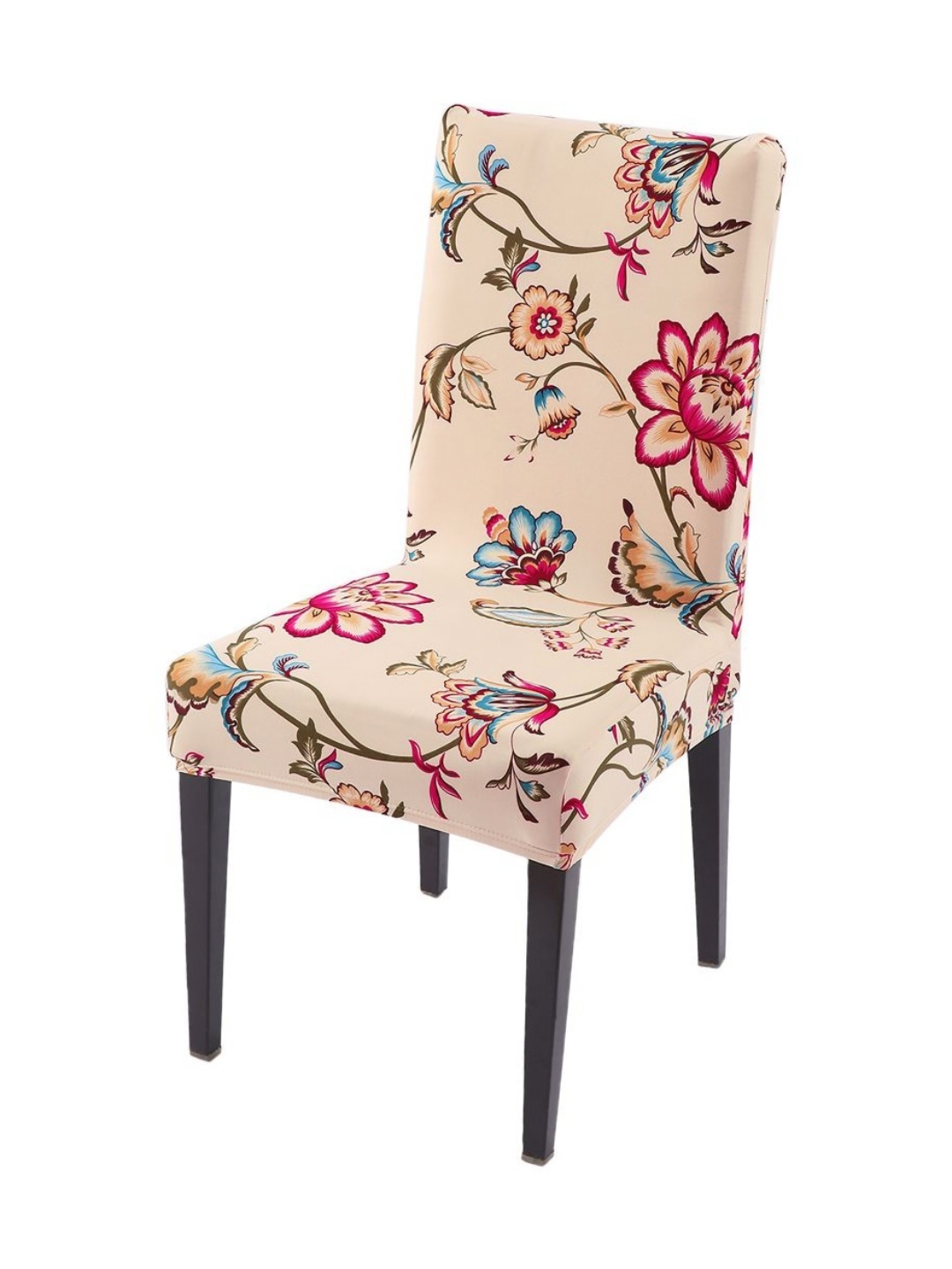 

HOKIPO Beige Printed Chair Cover