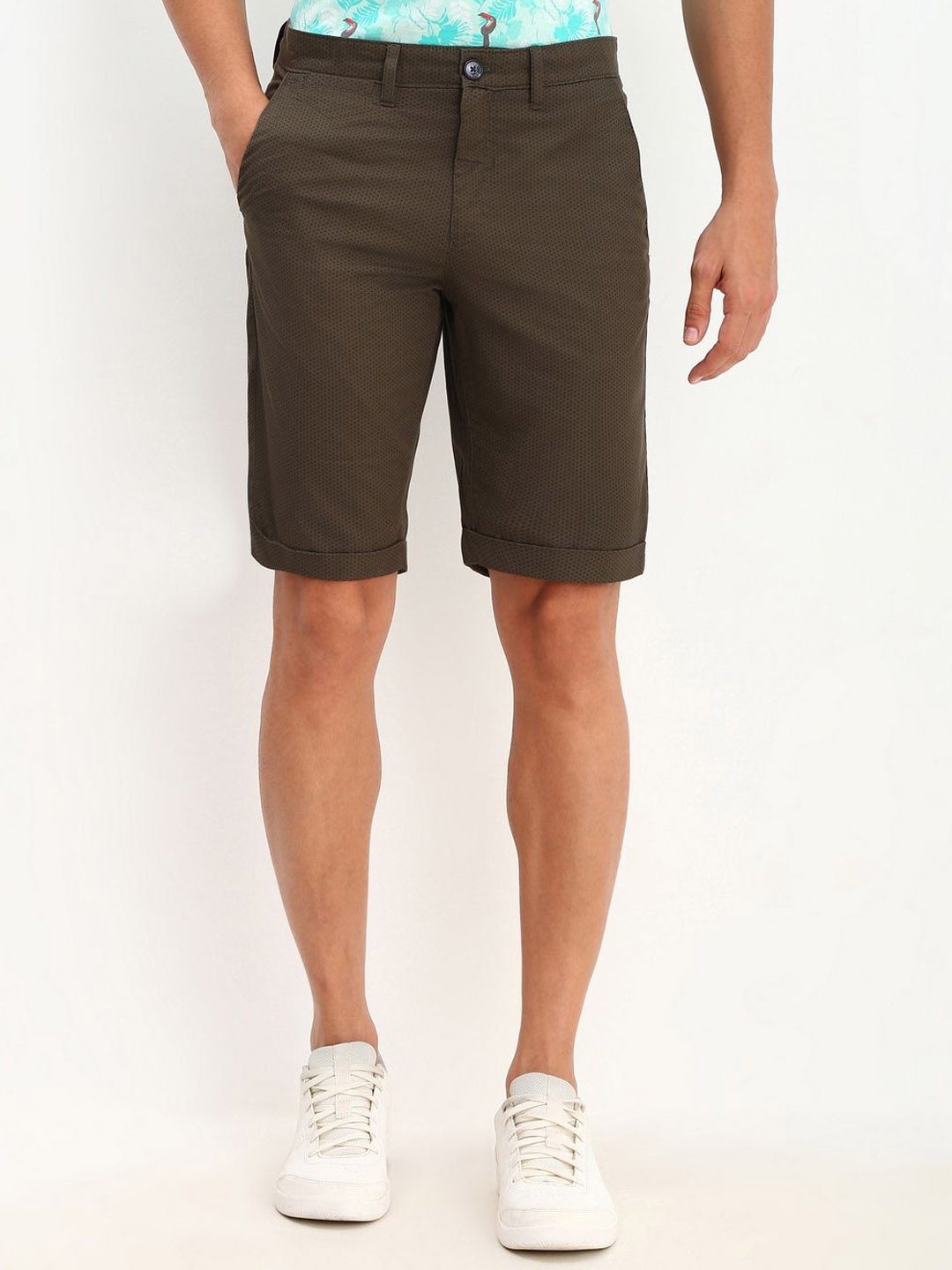 

Allen Solly Men Slim Fit Shorts, Brown