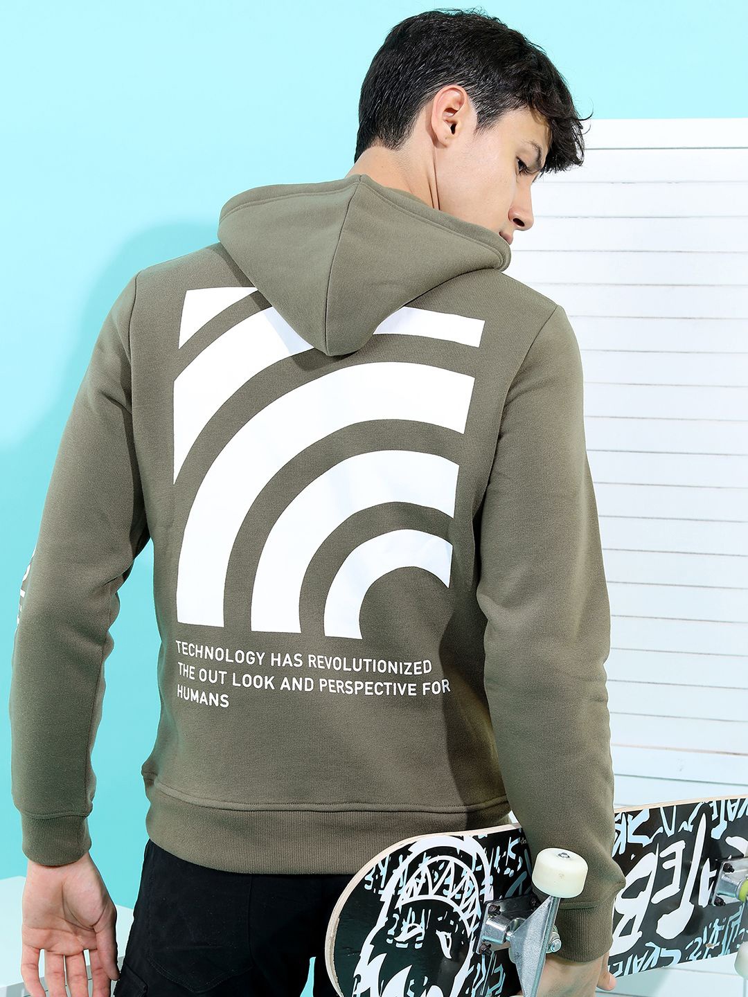 

HIGHLANDER Men Printed Sweatshirt, Olive