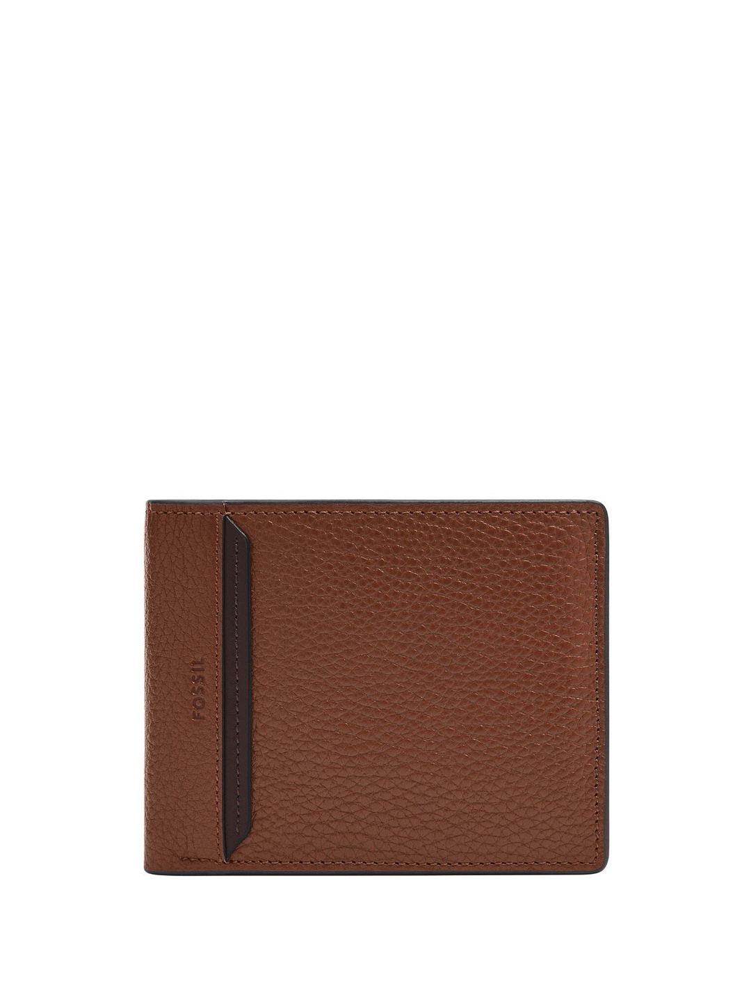 

Fossil Men Textured Leather Two Fold Wallet, Brown