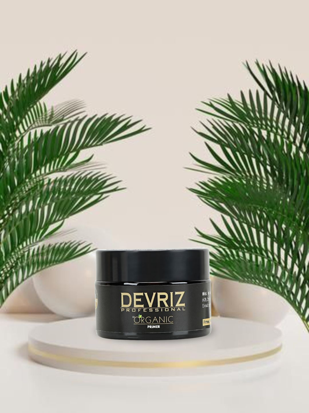 

Devriz Professional Long-Lasting Smooth Finish Organic Primer- Shade 01- 30g, Black