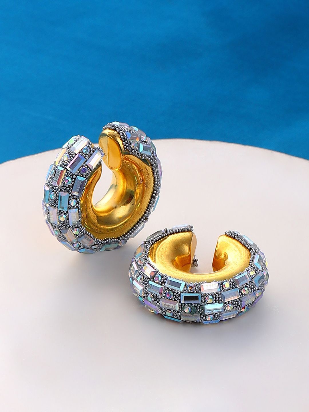

SOHI Contemporary Studs Earrings, Silver