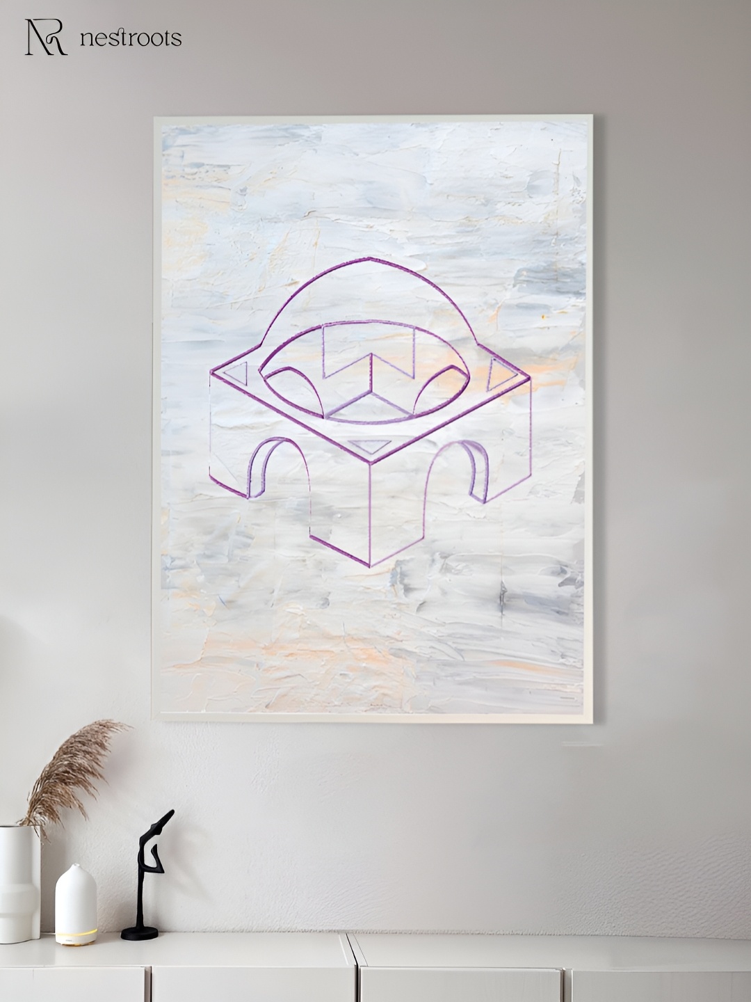 

nestroots Grey & Purple Islamic Tomb Religious Canvas Wall Art