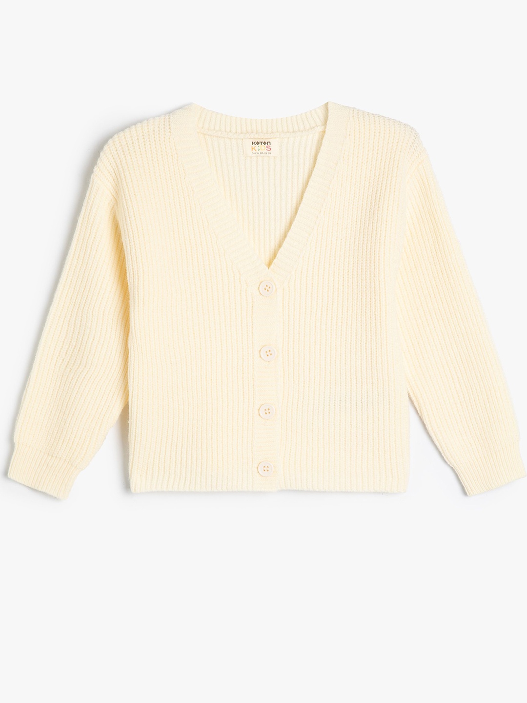 

Koton Girls Striped Cardigan, Beige