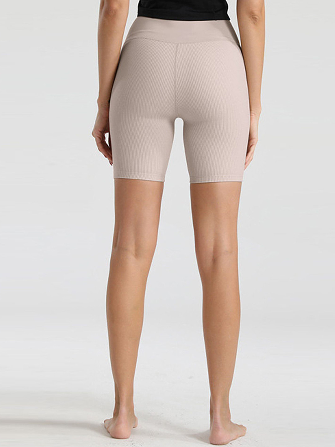

LULU & SKY Women Slim Fit High-Rise Shorts, Beige