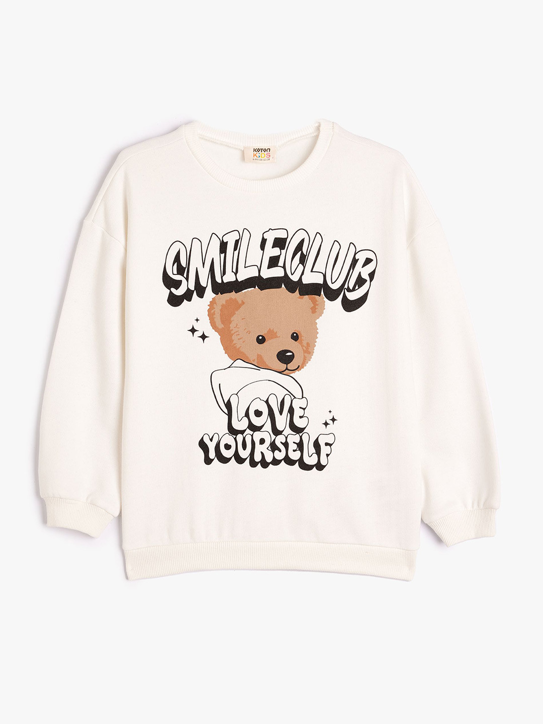 

Koton Girls Typography Printed Sweatshirt, Beige