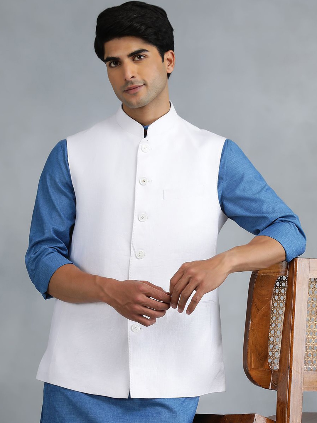 

MODI JACKET Men Denim Jacket, White