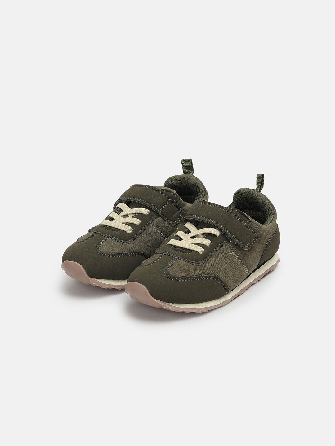 

MINI KLUB Boys Colourblocked PU Sneakers, Green