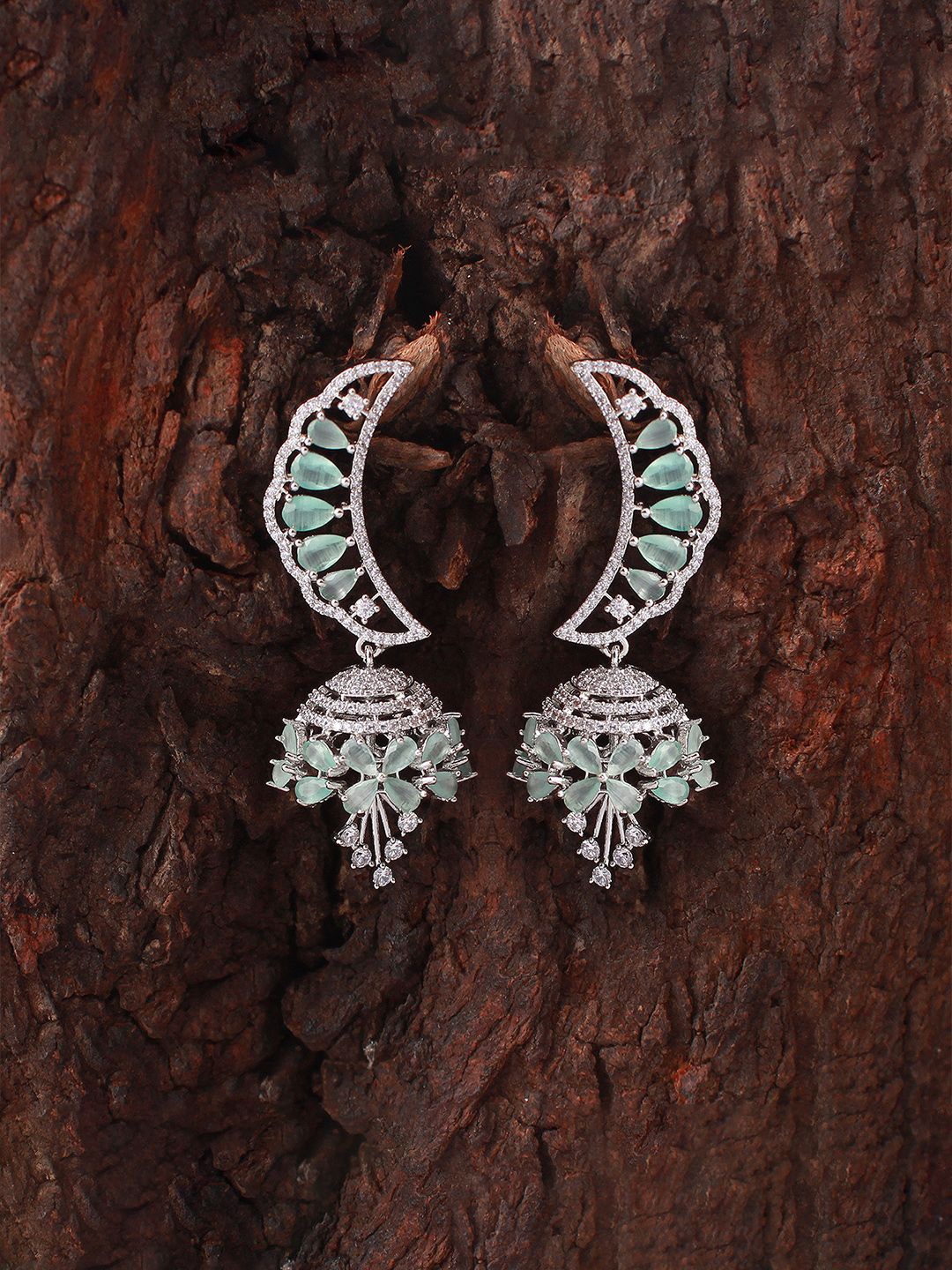 

Mirana Contemporary Half Hoop Earrings, Sea green