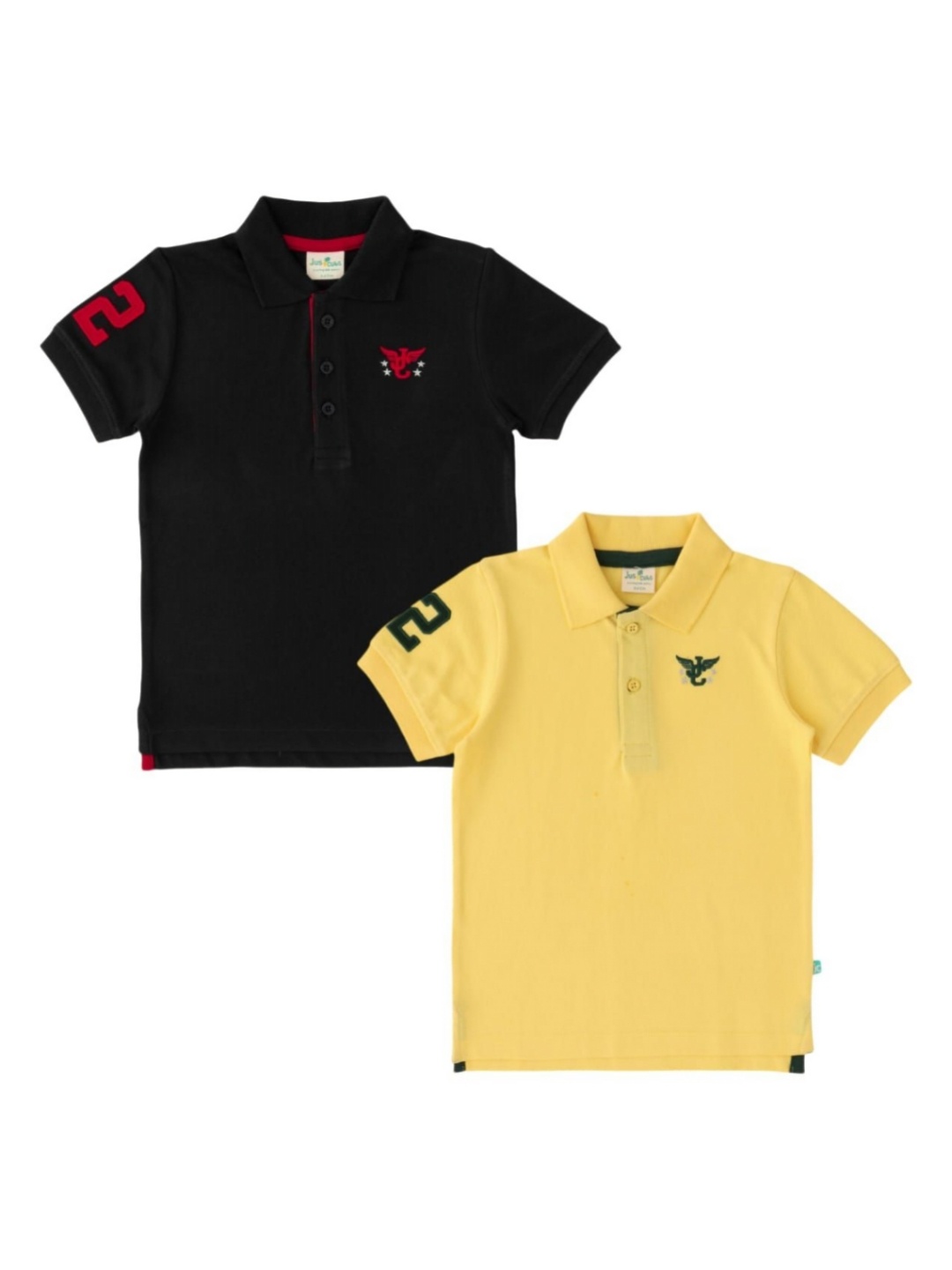 

JusCubs Boys 2 Polo Collar Applique T-shirt, Multi