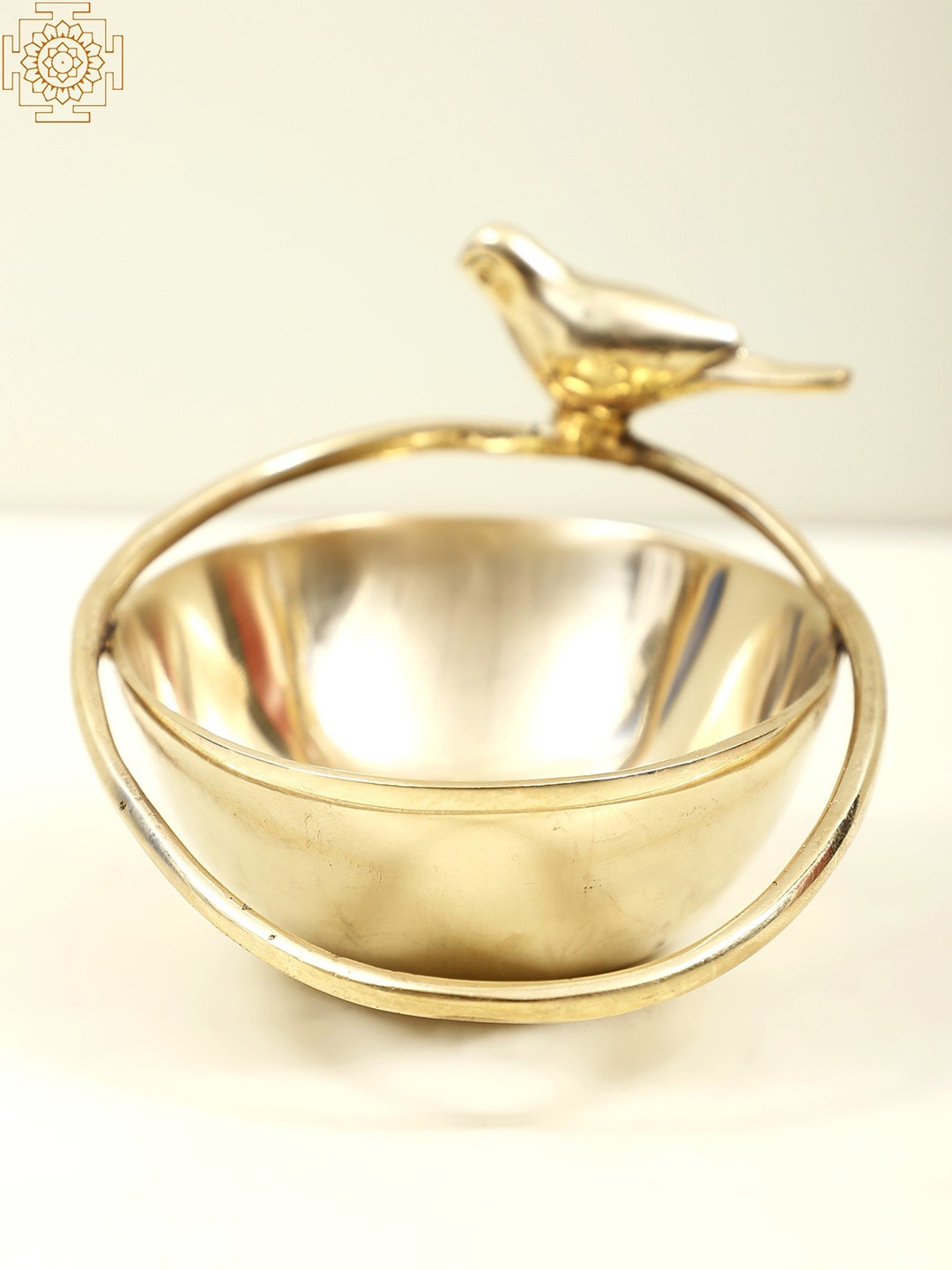 

Exotic India Brass Bird Bowl, Gold