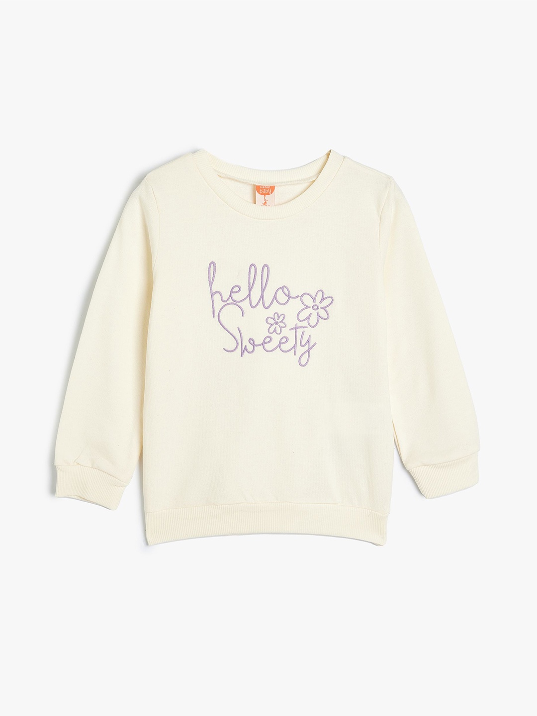 

Koton Girls Typography Printed Sweatshirt, Beige