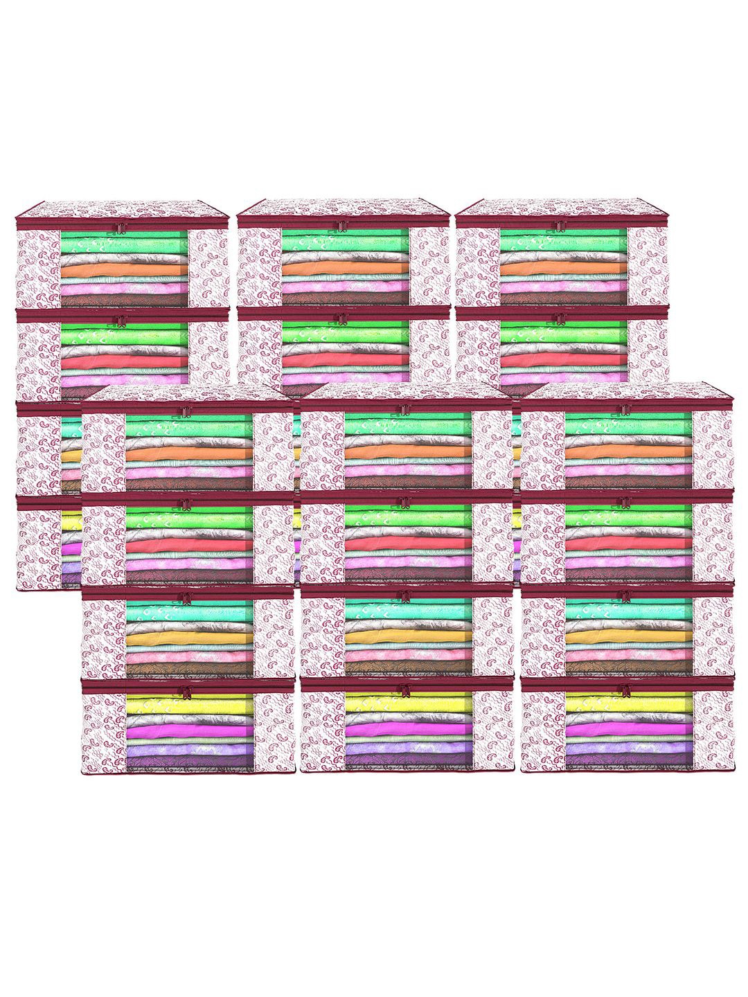 

Kuber Industries Maroon Set of 24 Regular Drawer Organiser Organisers