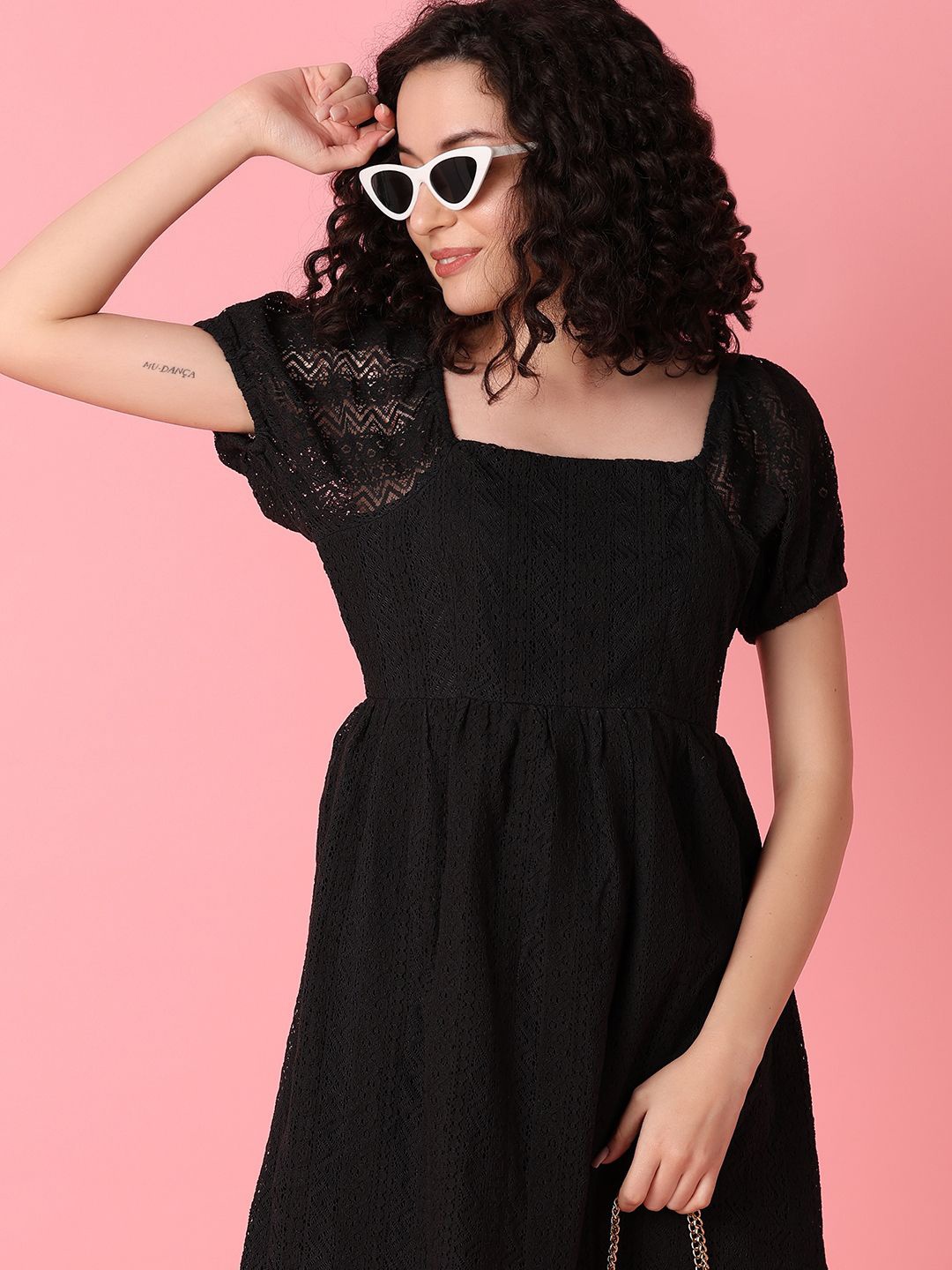 

UNLIMITED Fit & Flare Dress, Black