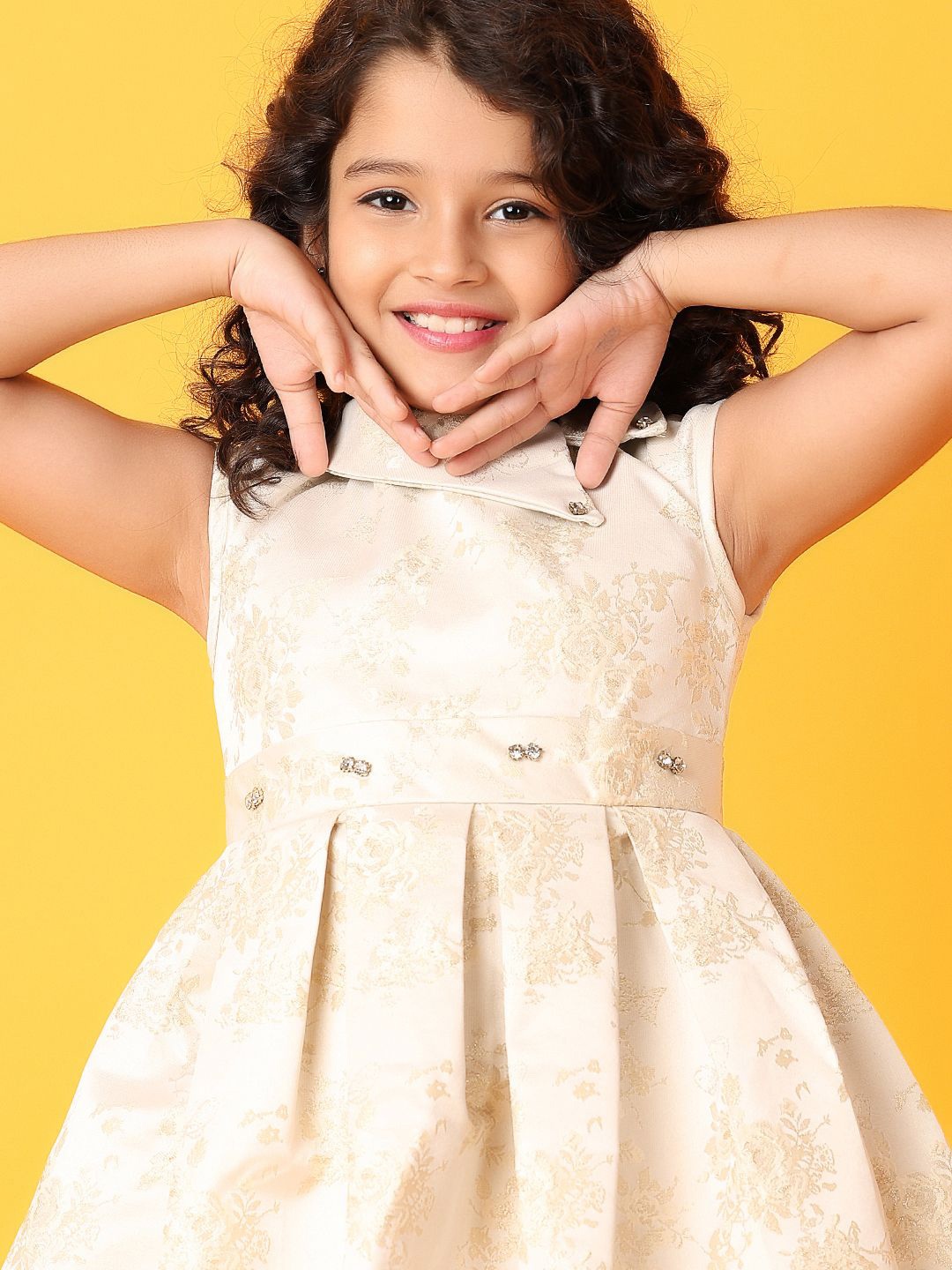 

V-Mart Fit & Flare Dress, Cream