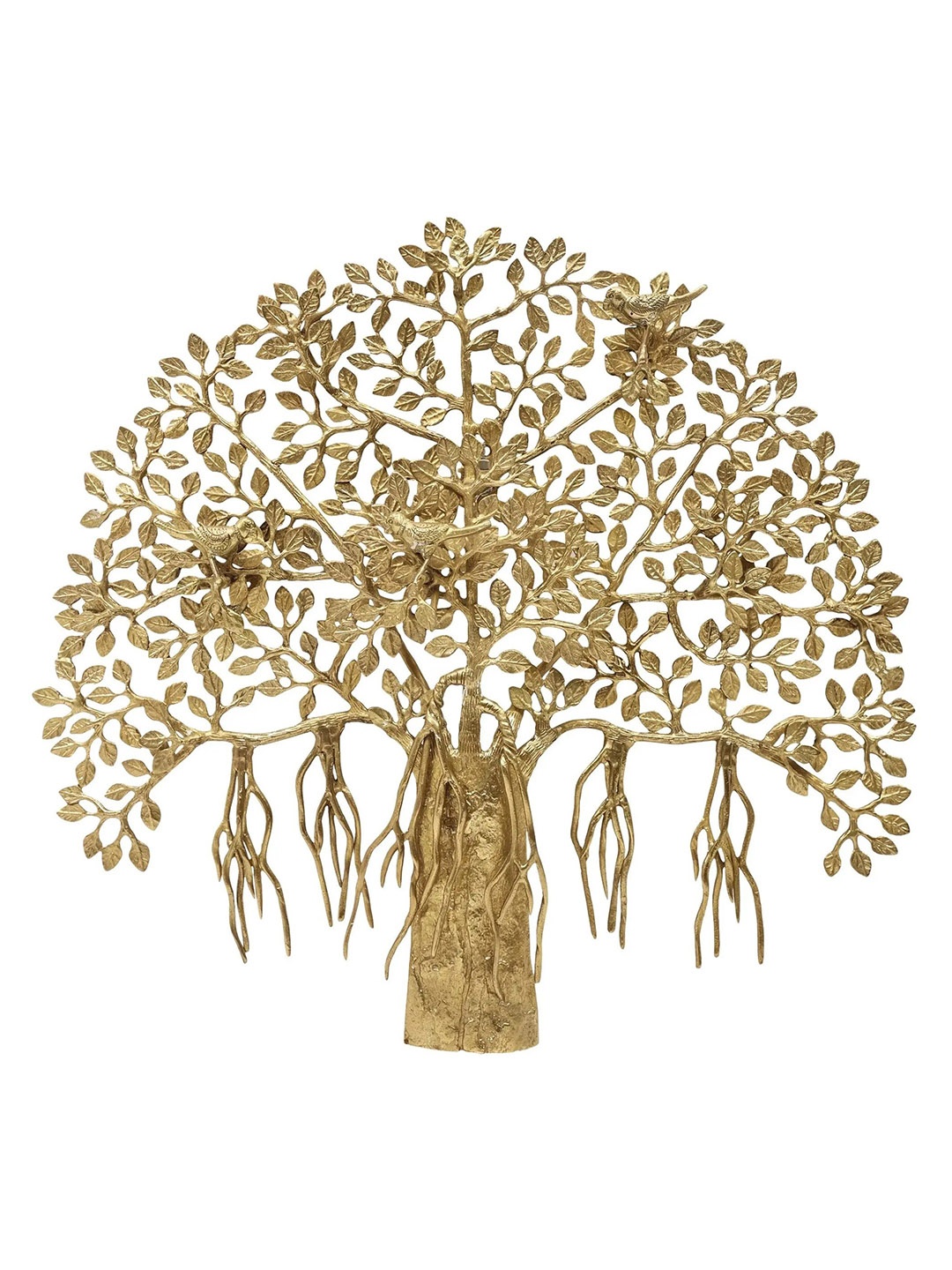 

Exotic India The Bodhi Tree Wall Hanging in Brass, Gold