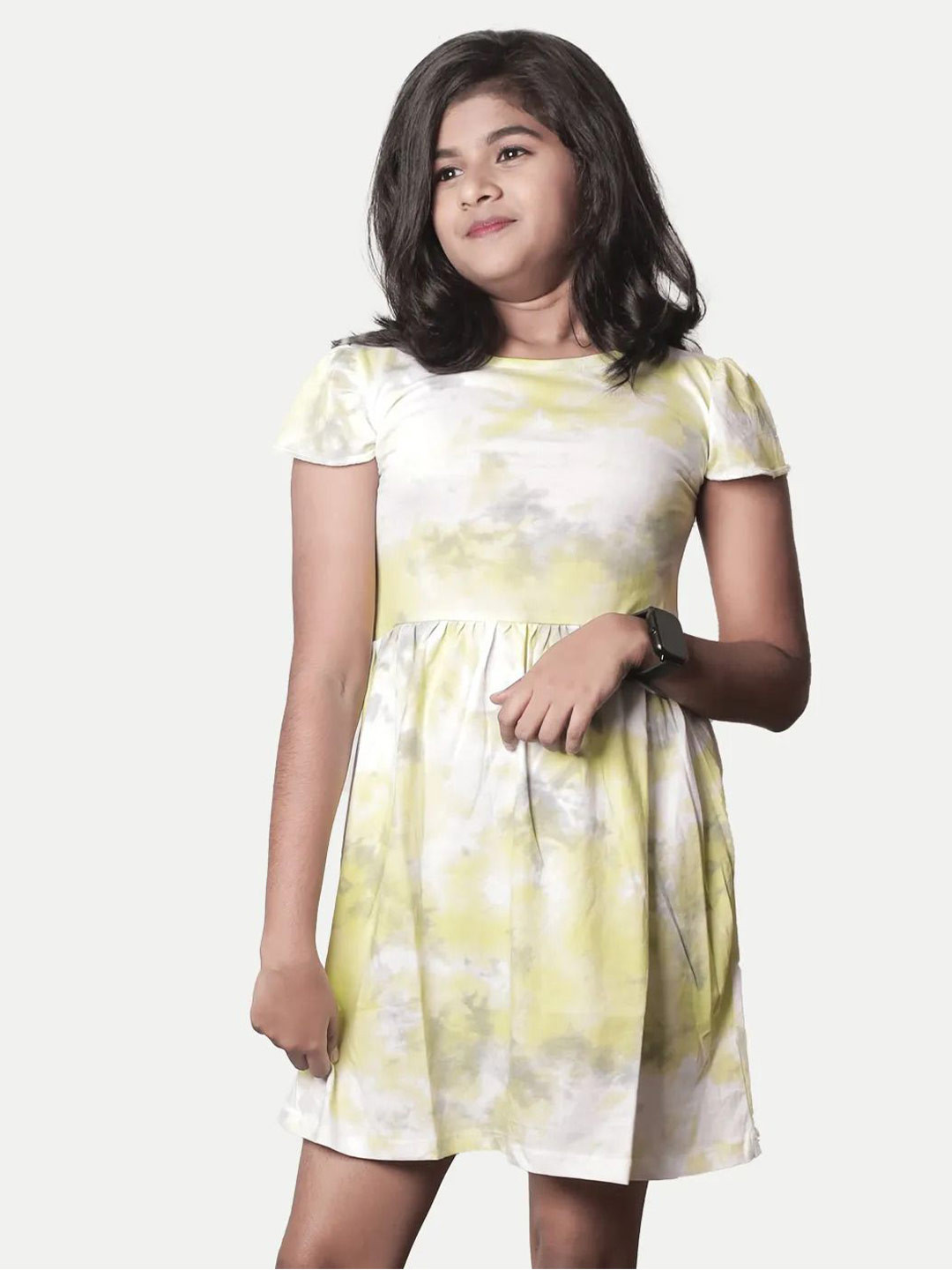 

BAESD Floral Print Fit & Flare Dress, Yellow