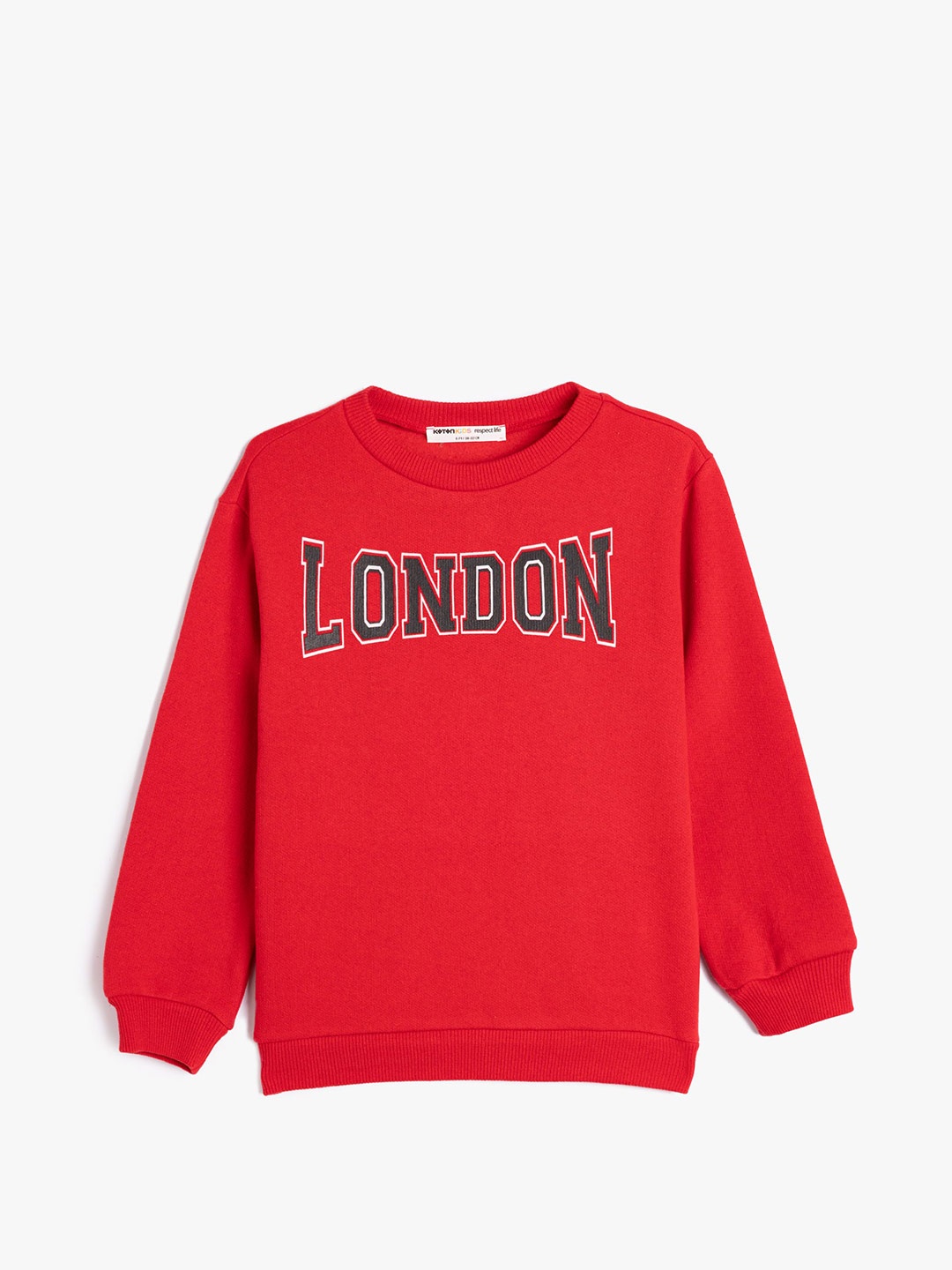 

Koton Boys Typography Printed Sweatshirt, Red
