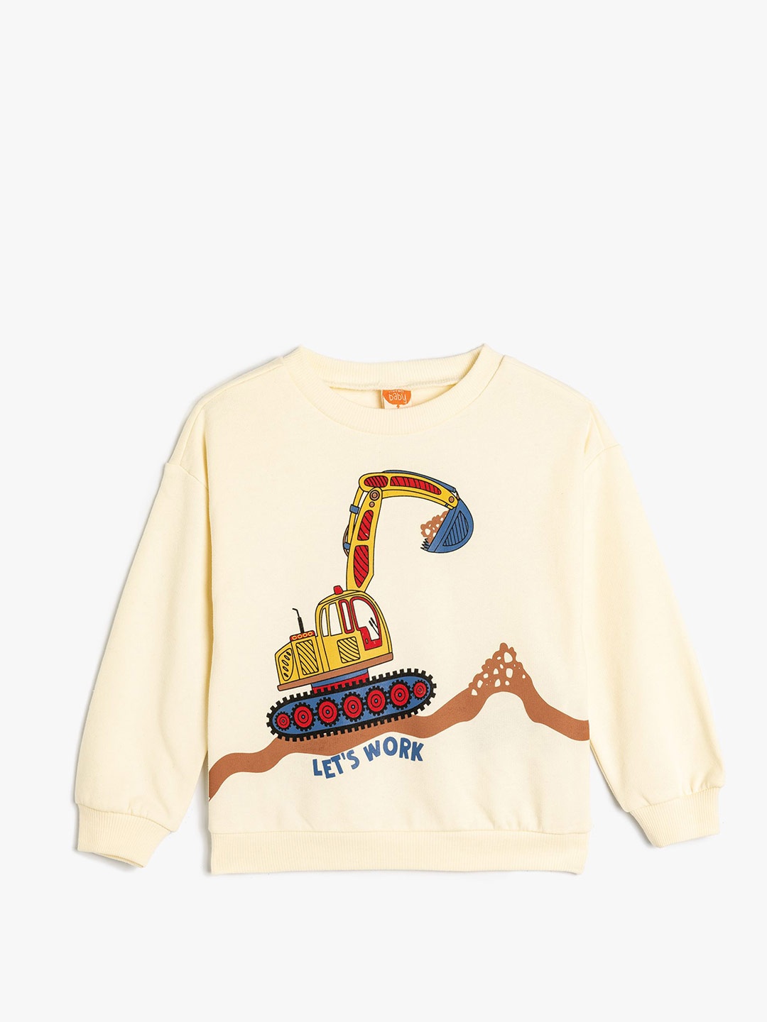 

Koton Boys Graphic Printed Sweatshirt, Beige