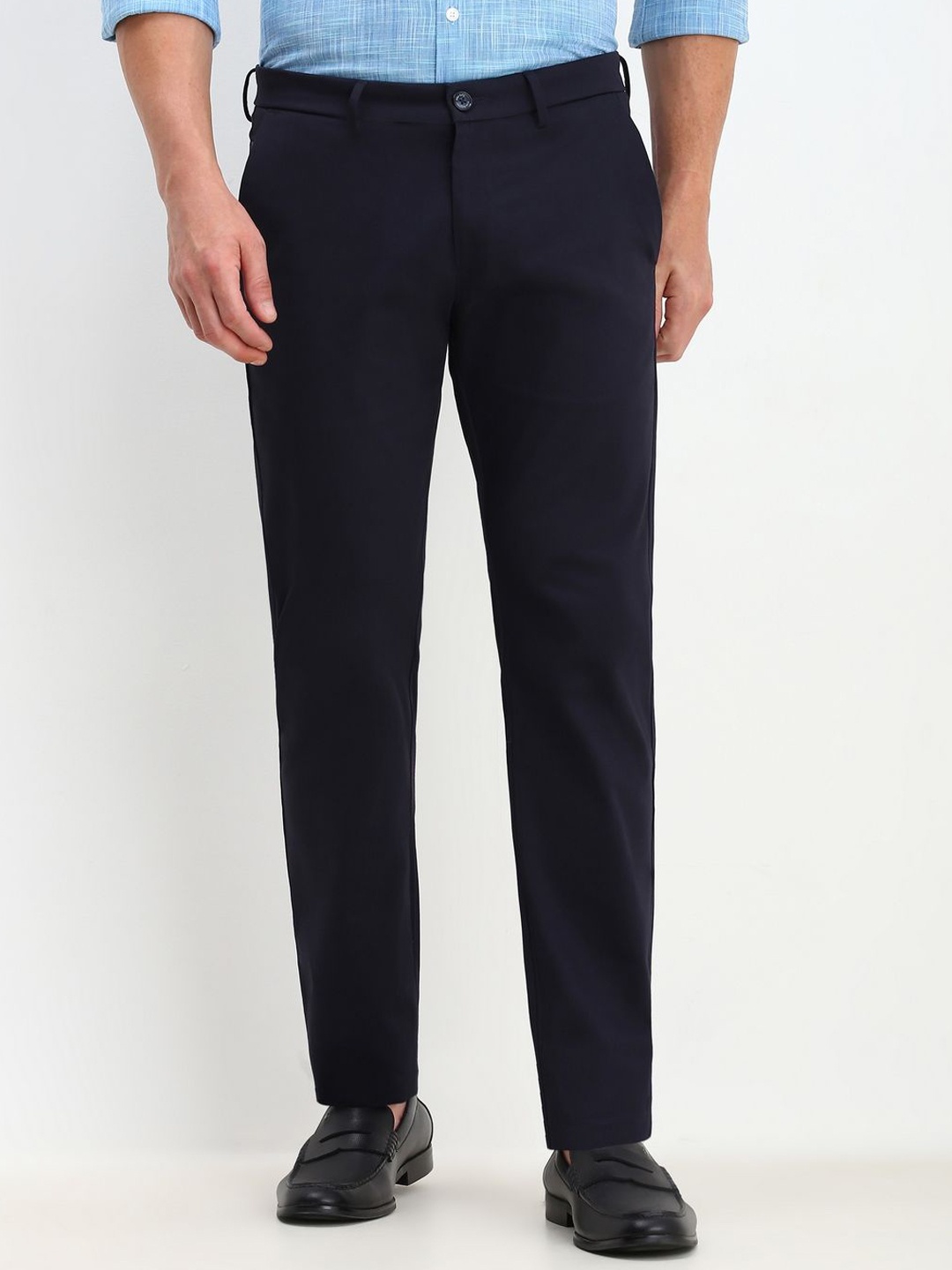 

Allen Solly Men Slim Fit Chinos Trousers, Navy blue