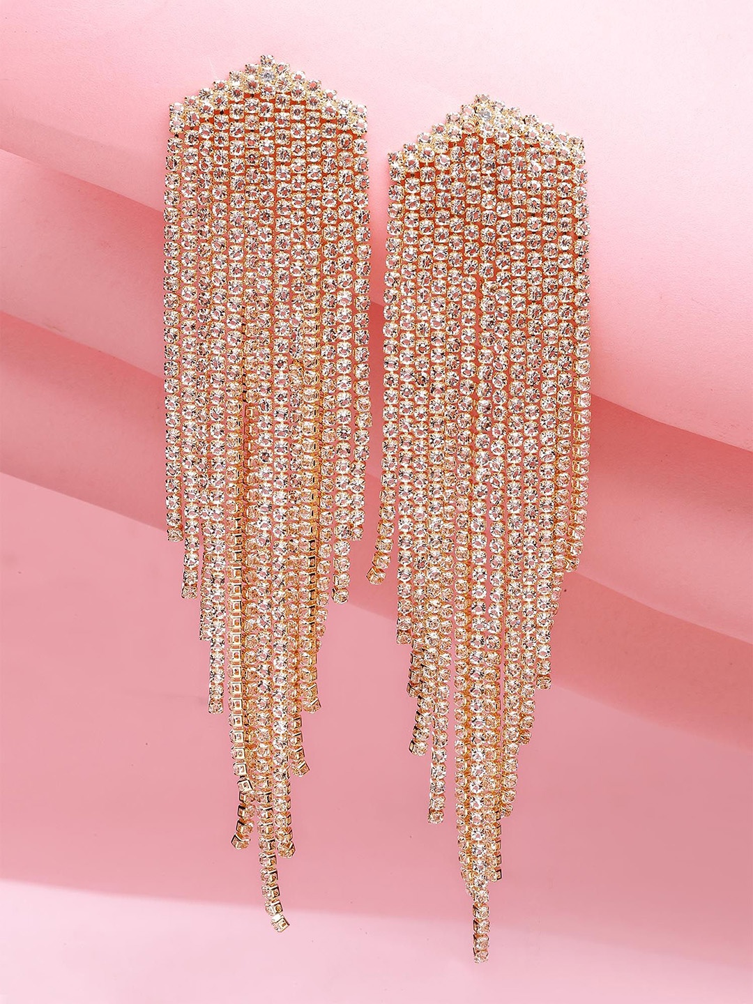

Bohey by KARATCART Contemporary Drop Earrings, Gold