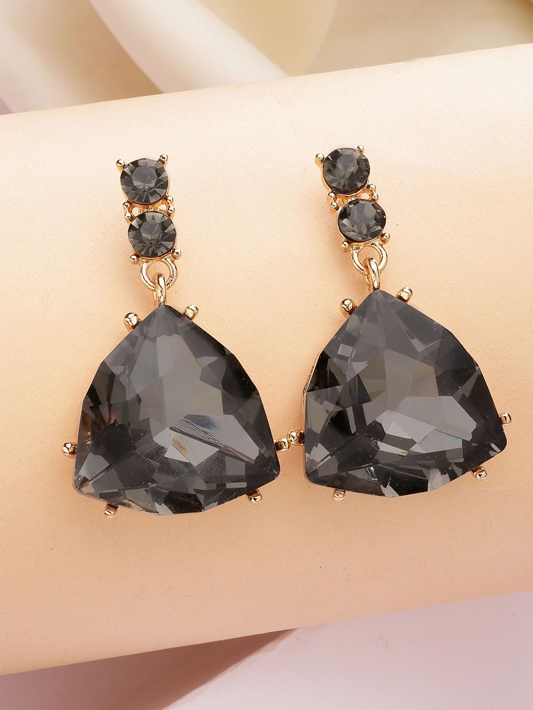 

Bohey by KARATCART Contemporary Drop Earrings, Black