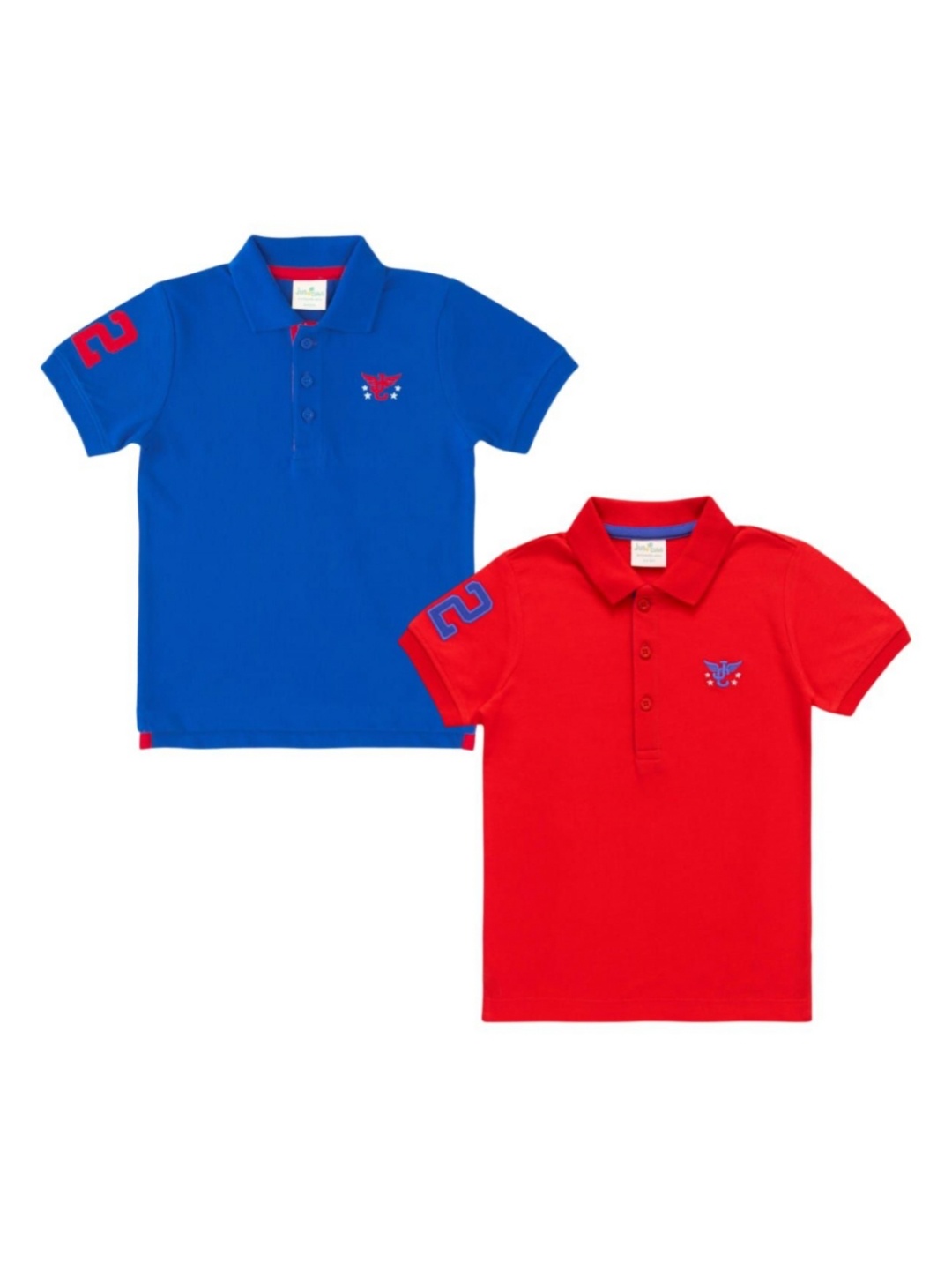 

JusCubs Boys 2 Polo Collar Applique T-shirt, Multi