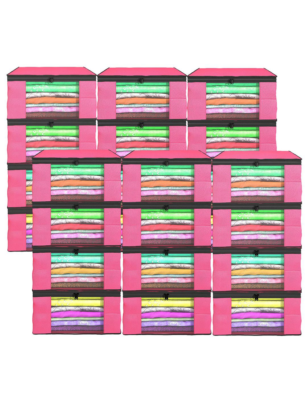 

Kuber Industries Pink Set of 24 Regular Drawer Organiser Organisers