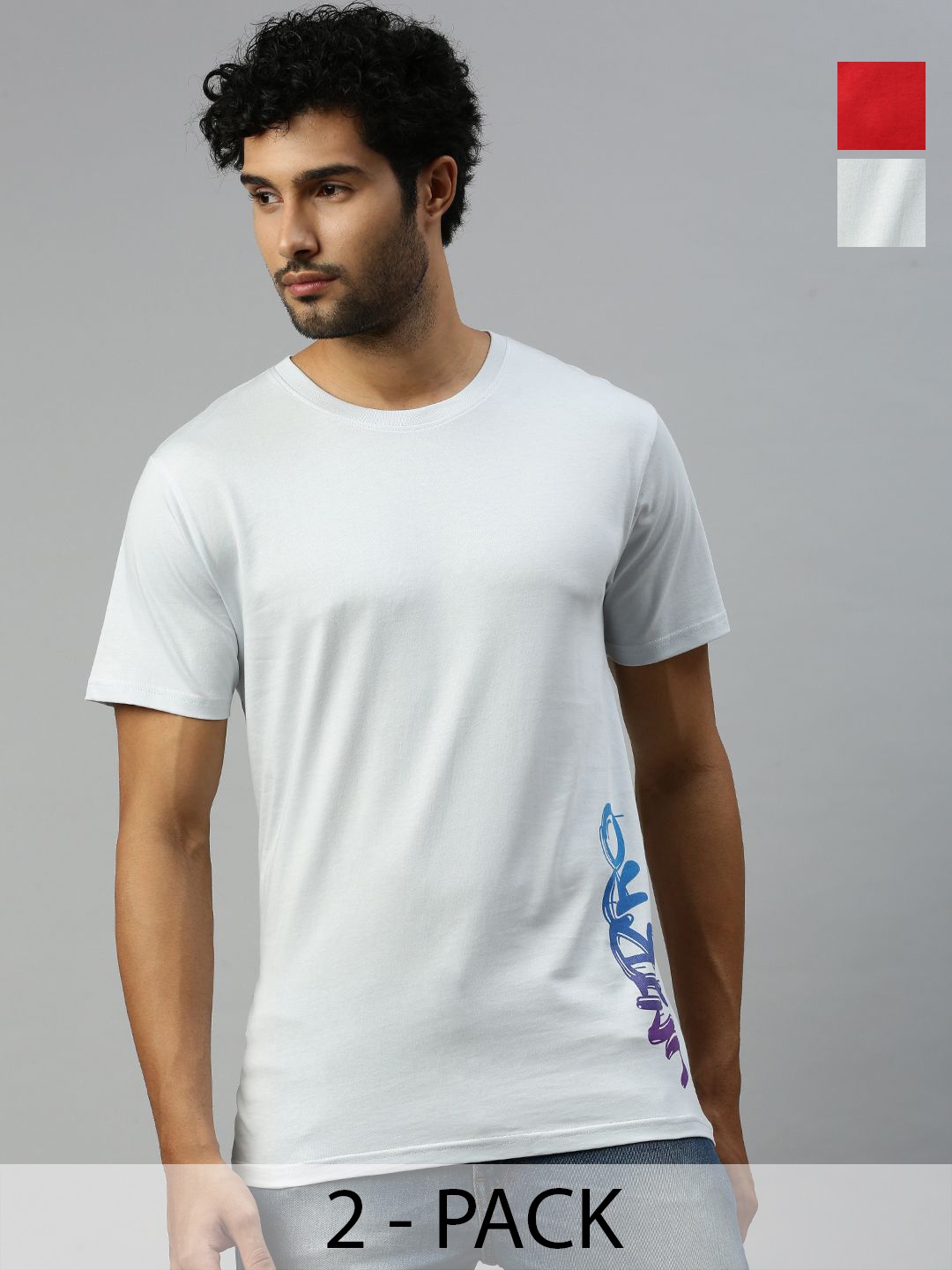 

Unibro Men 2 Printed T-shirt, Blue
