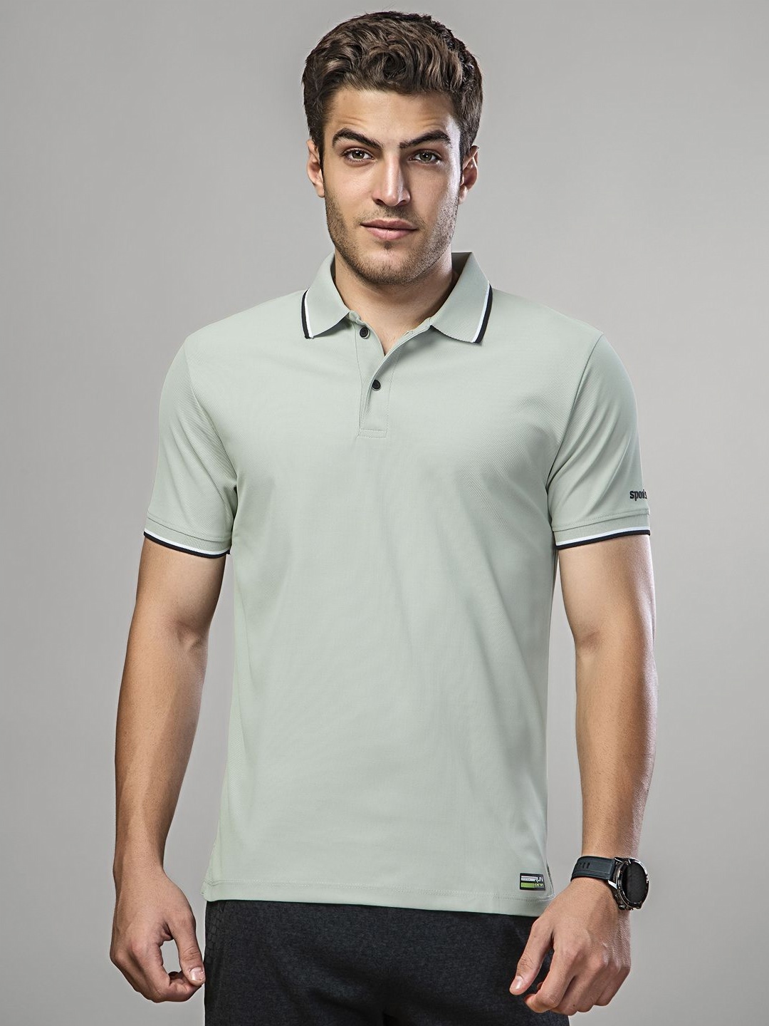 

SPORT SUN Men Polo Collar Dri-FIT Pockets T-shirt, Blue