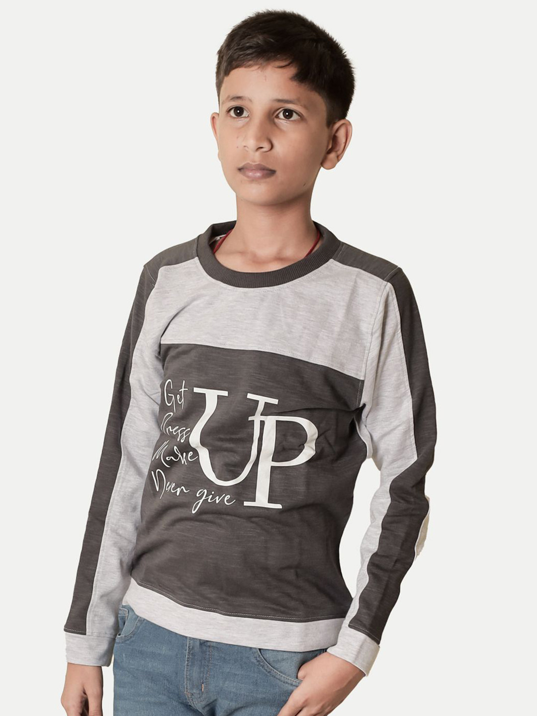 

BAESD Boys Printed Sweatshirt, Grey