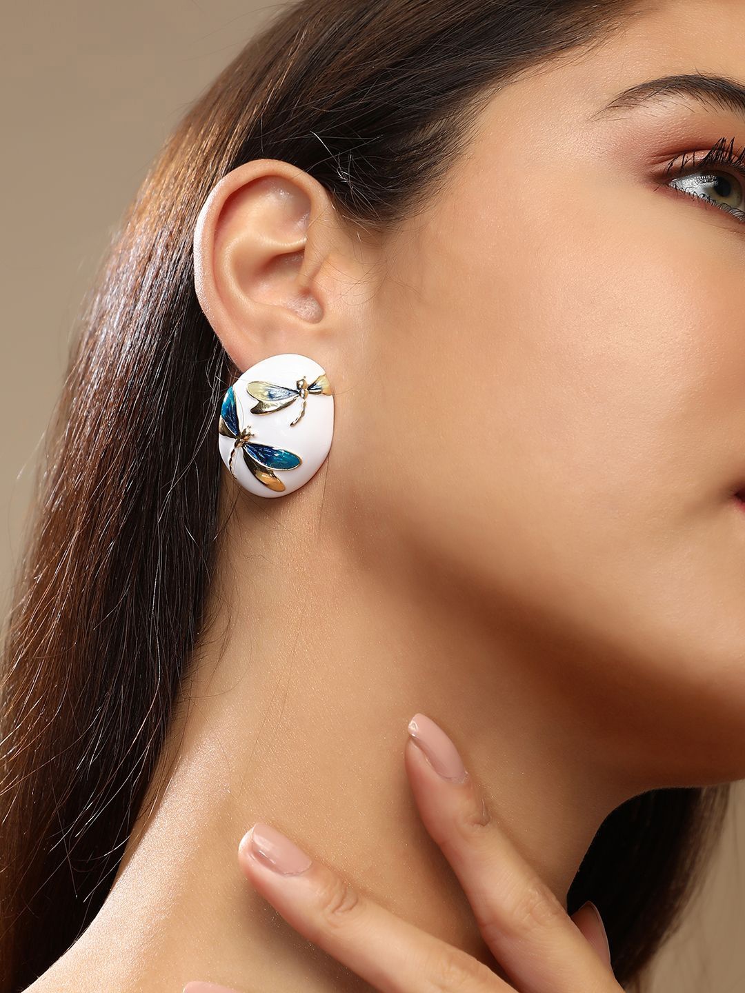 

SOHI Contemporary Studs Earrings, Multi