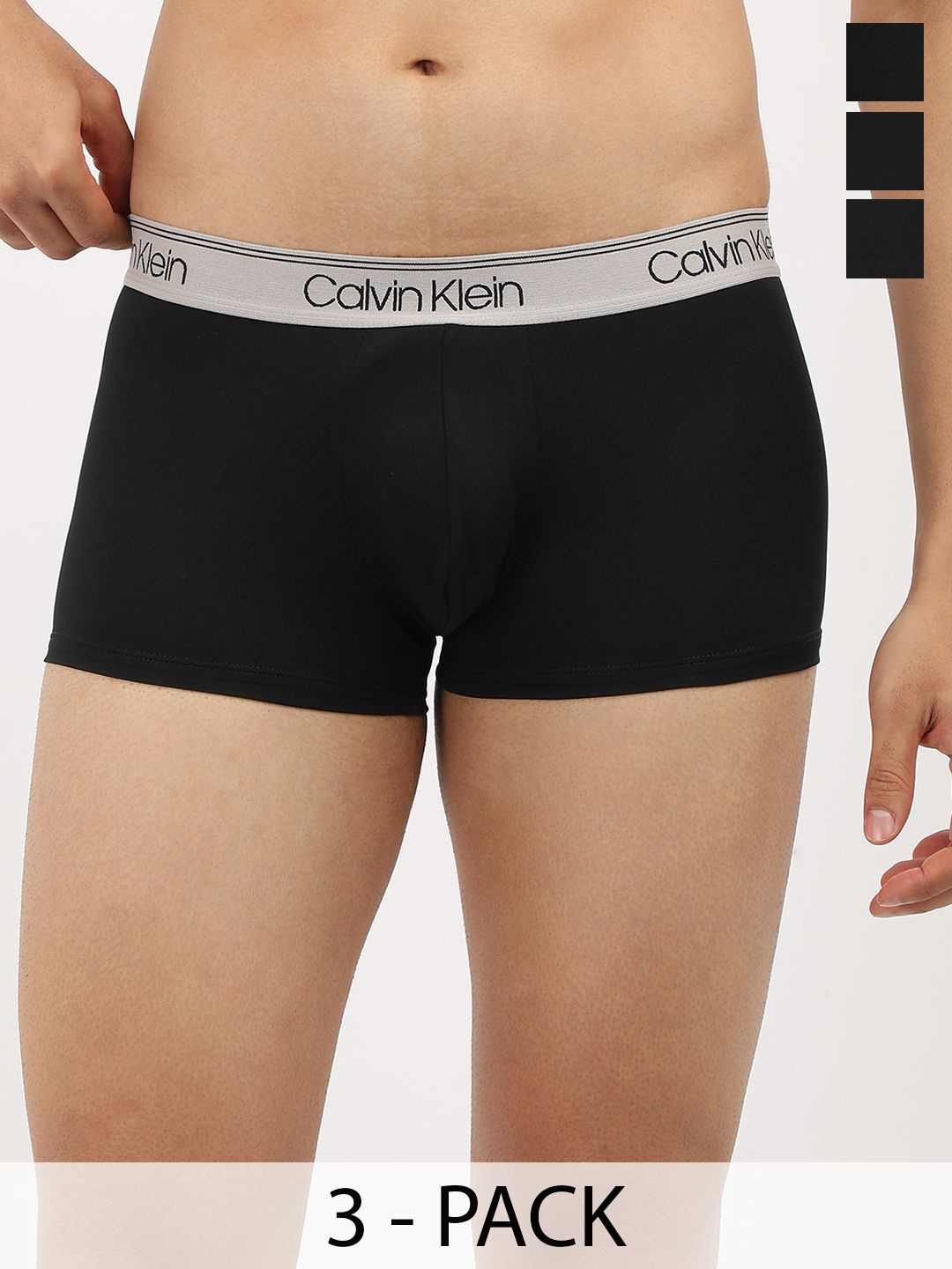 

Calvin Klein Underwear Pack Of 3 Low-Rise Trunks NB2569Q7E, Black
