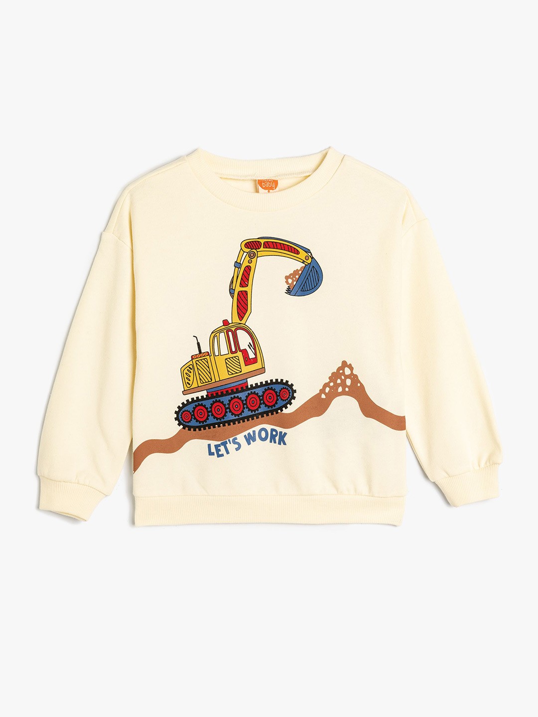 

Koton Boys Graphic Printed Sweatshirt, Beige
