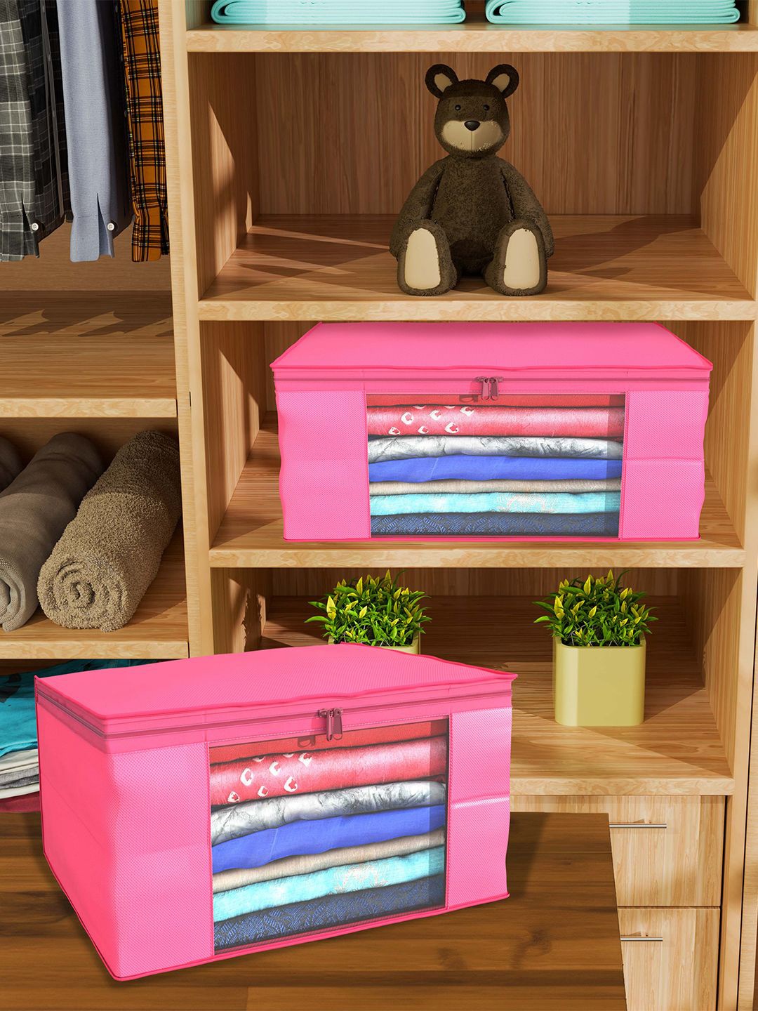 

Kuber Industries Pink Set of 12 Regular Drawer Organiser Organisers